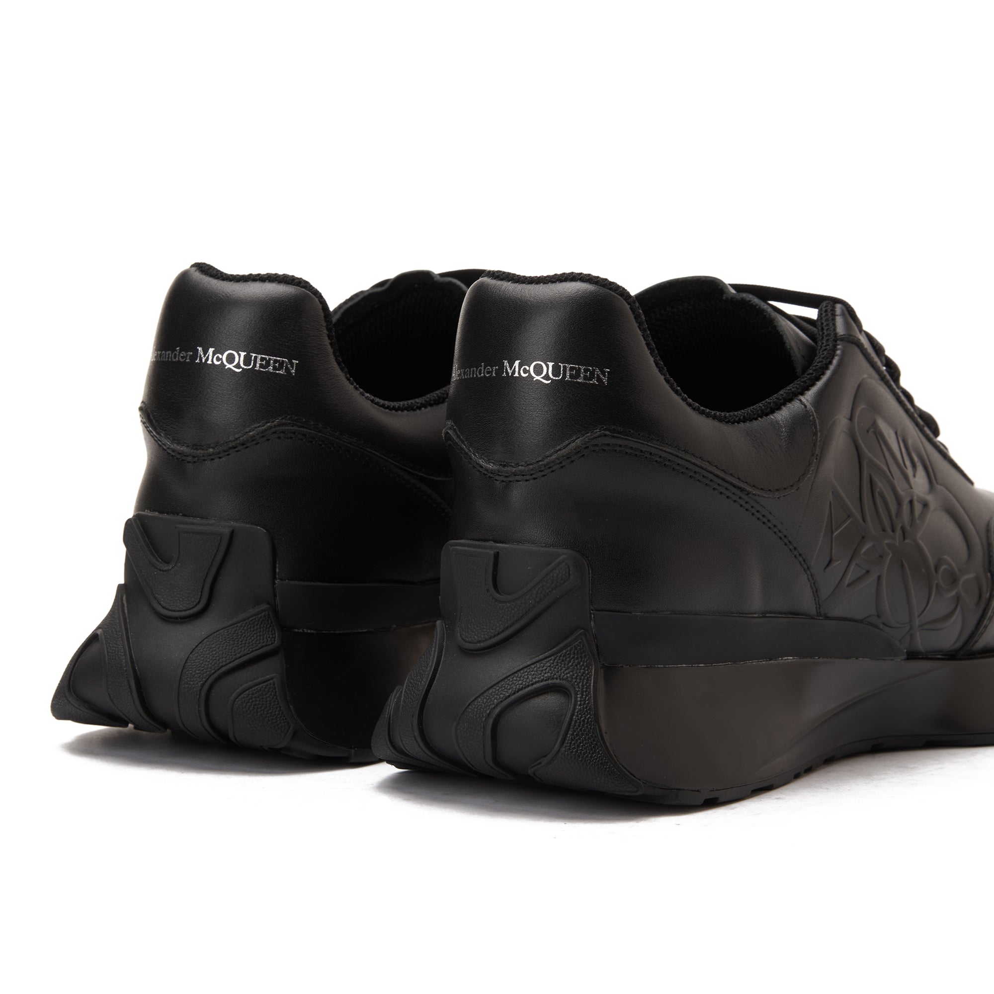 All Black Alexander McQueen Sprint Runner Sneakers Luxury Shoes