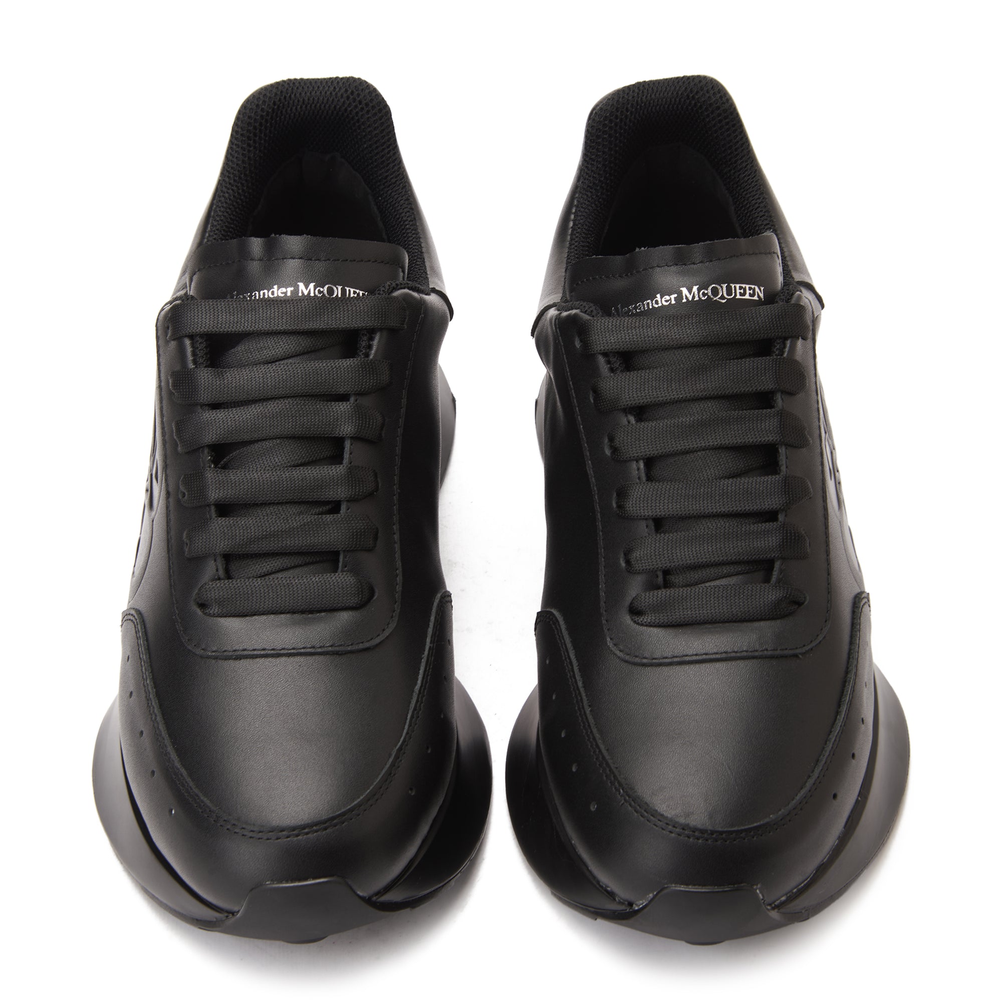 All Black Alexander McQueen Sprint Runner Sneakers Luxury Shoes
