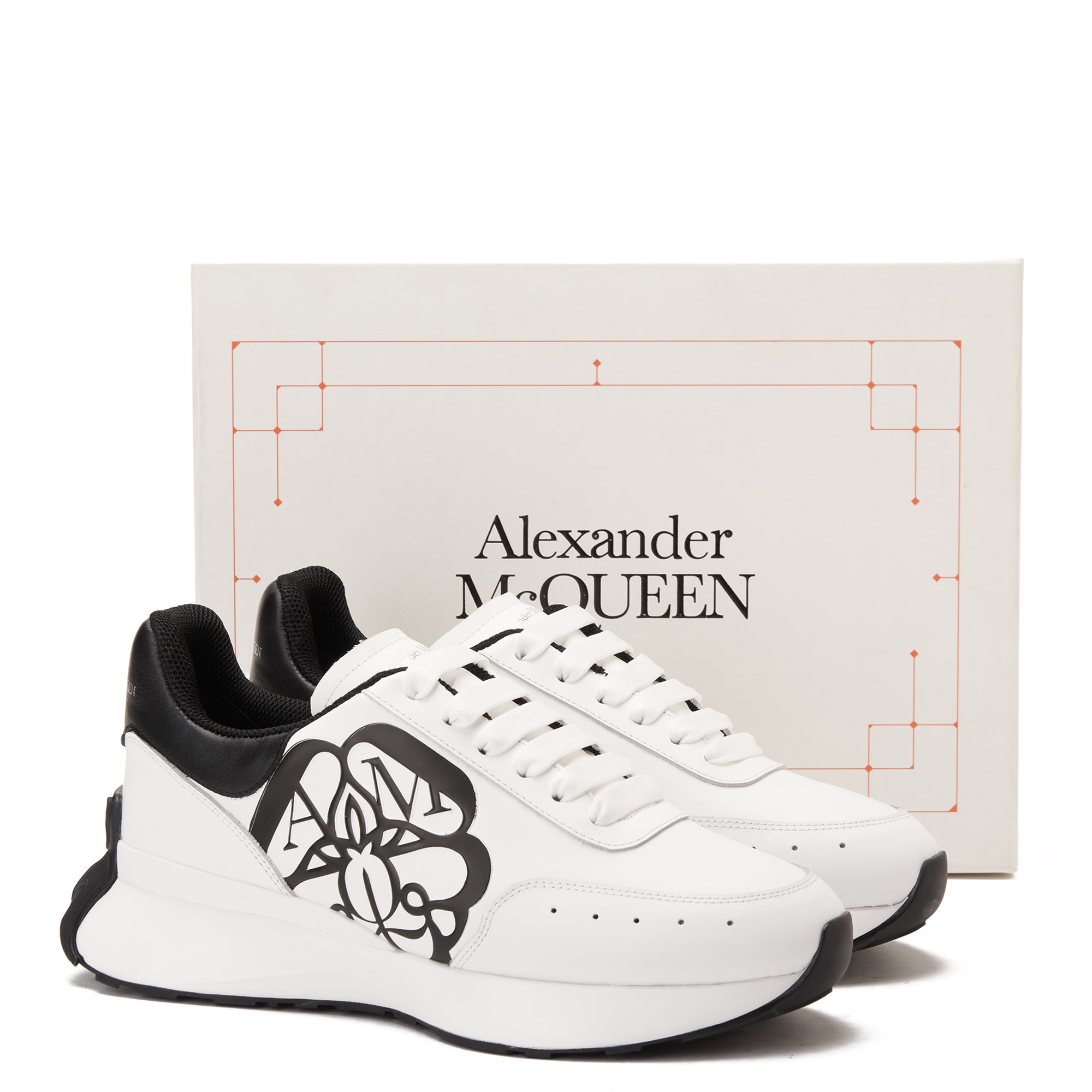 White Alexander McQueen Sprint Runner Sneakers Luxury Shoes