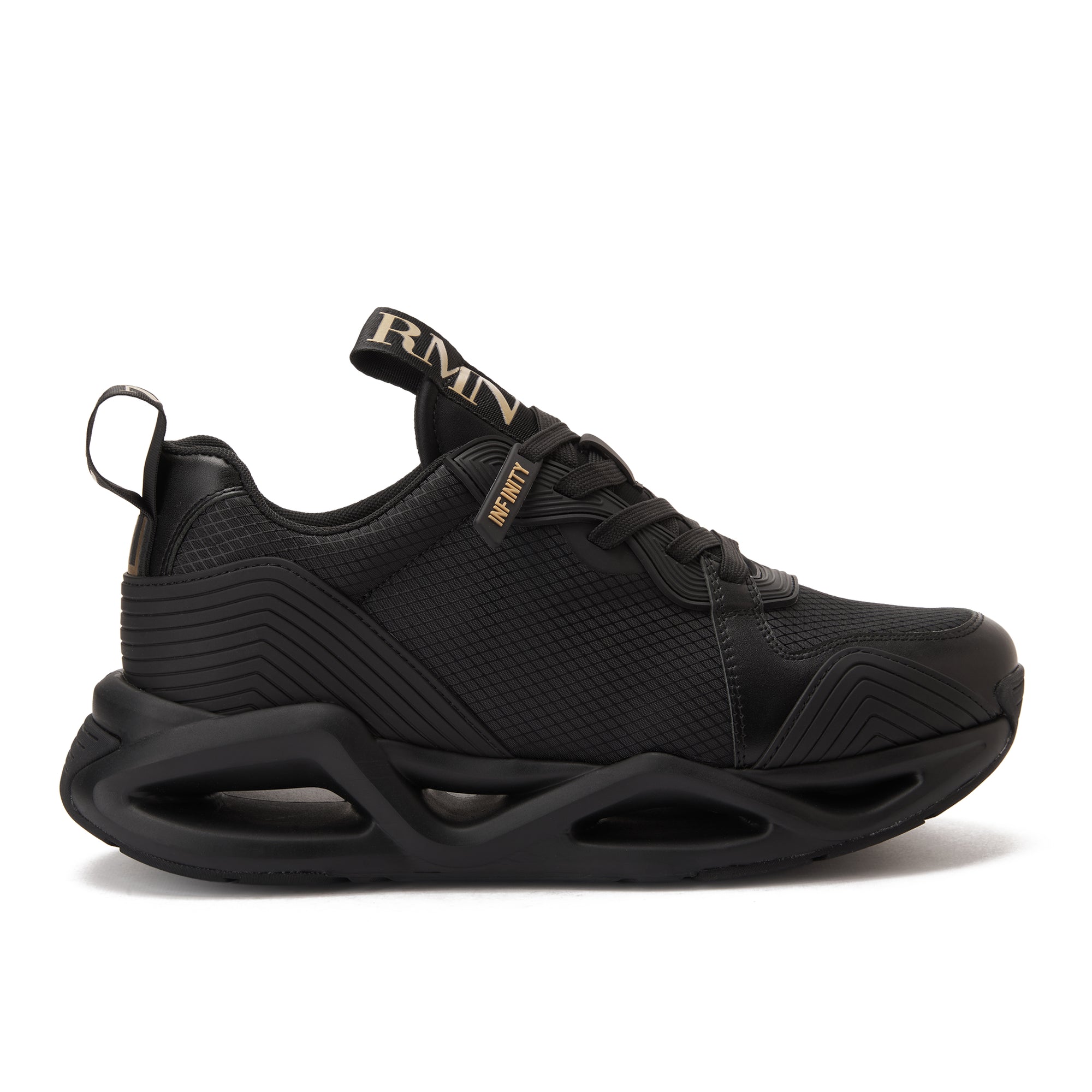 Black&Gold EA7 Emporio Armani Infinity Evolution Sneakers Luxury Shoes