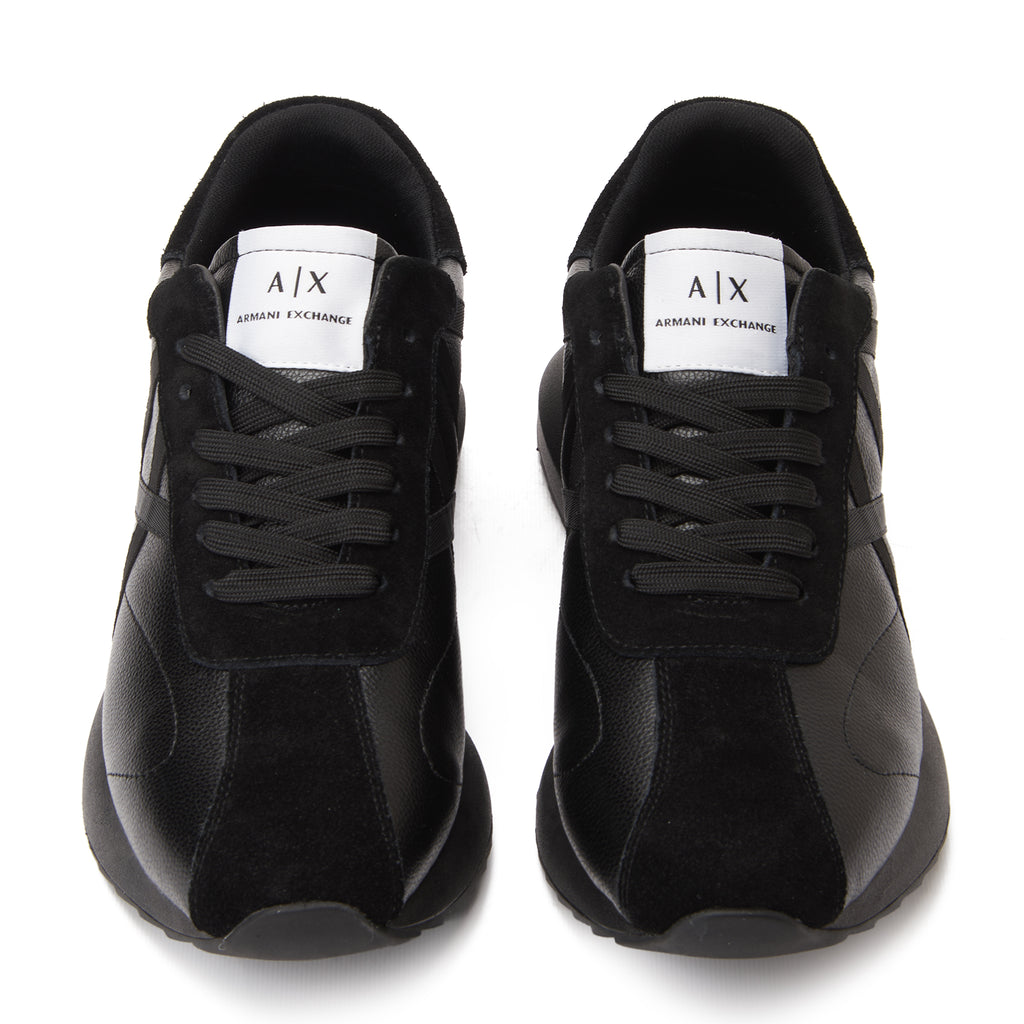 Black Armani Exchange In Logo Sneakers Luxury Shoes