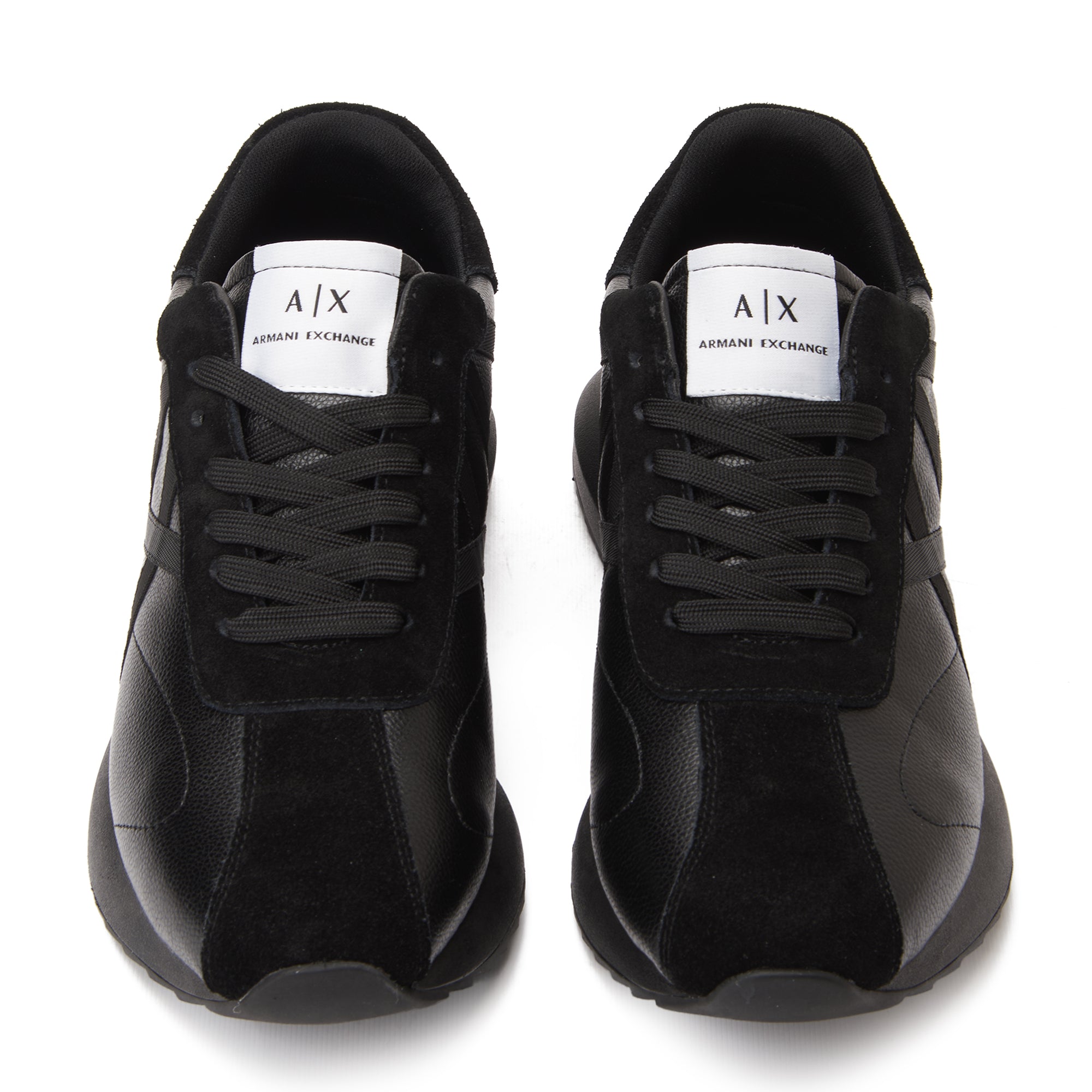 Black Armani Exchange In Logo Sneakers Luxury Shoes