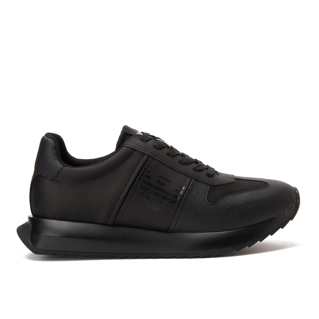 All Black Armani Exchange Low Top Sneakers Luxury Shoes