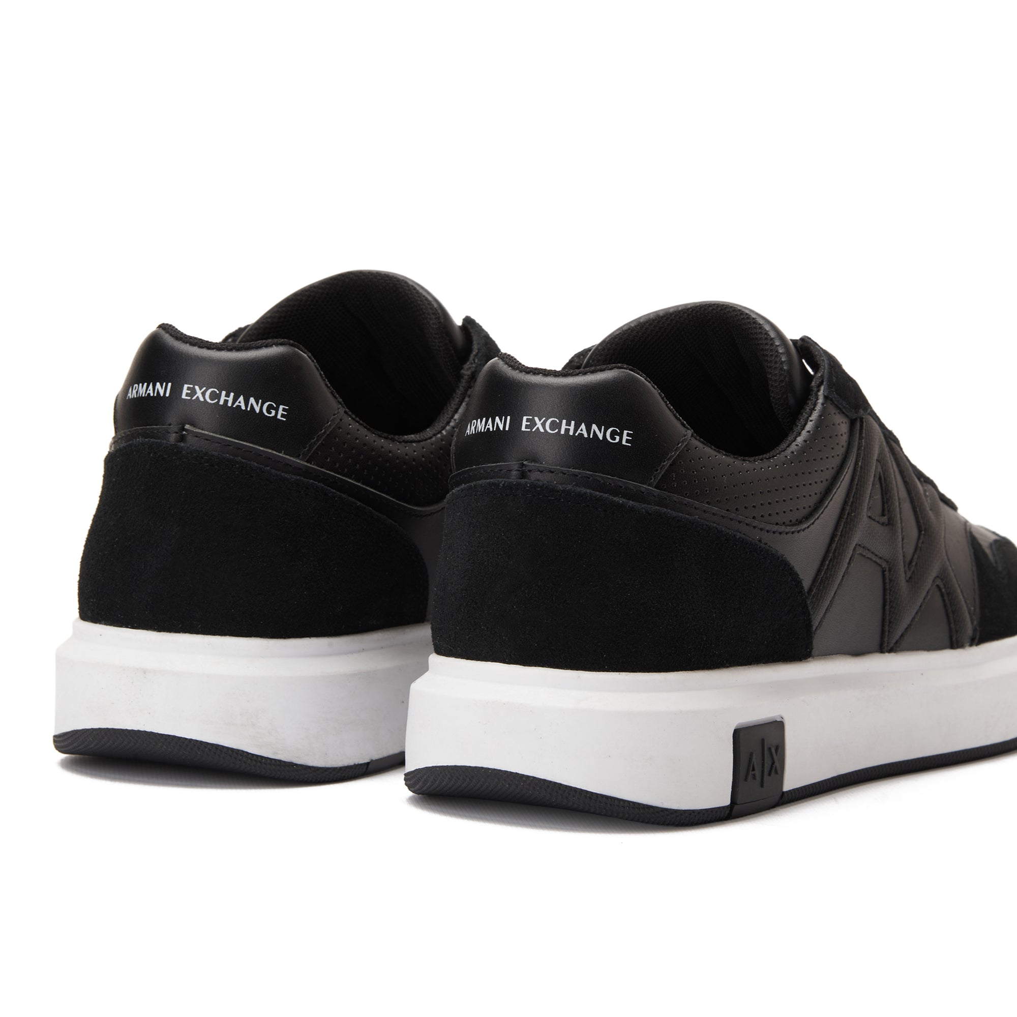 BlackArmani Exchange With Contrasting Details And Side Logo Sneakers Luxury Shoes