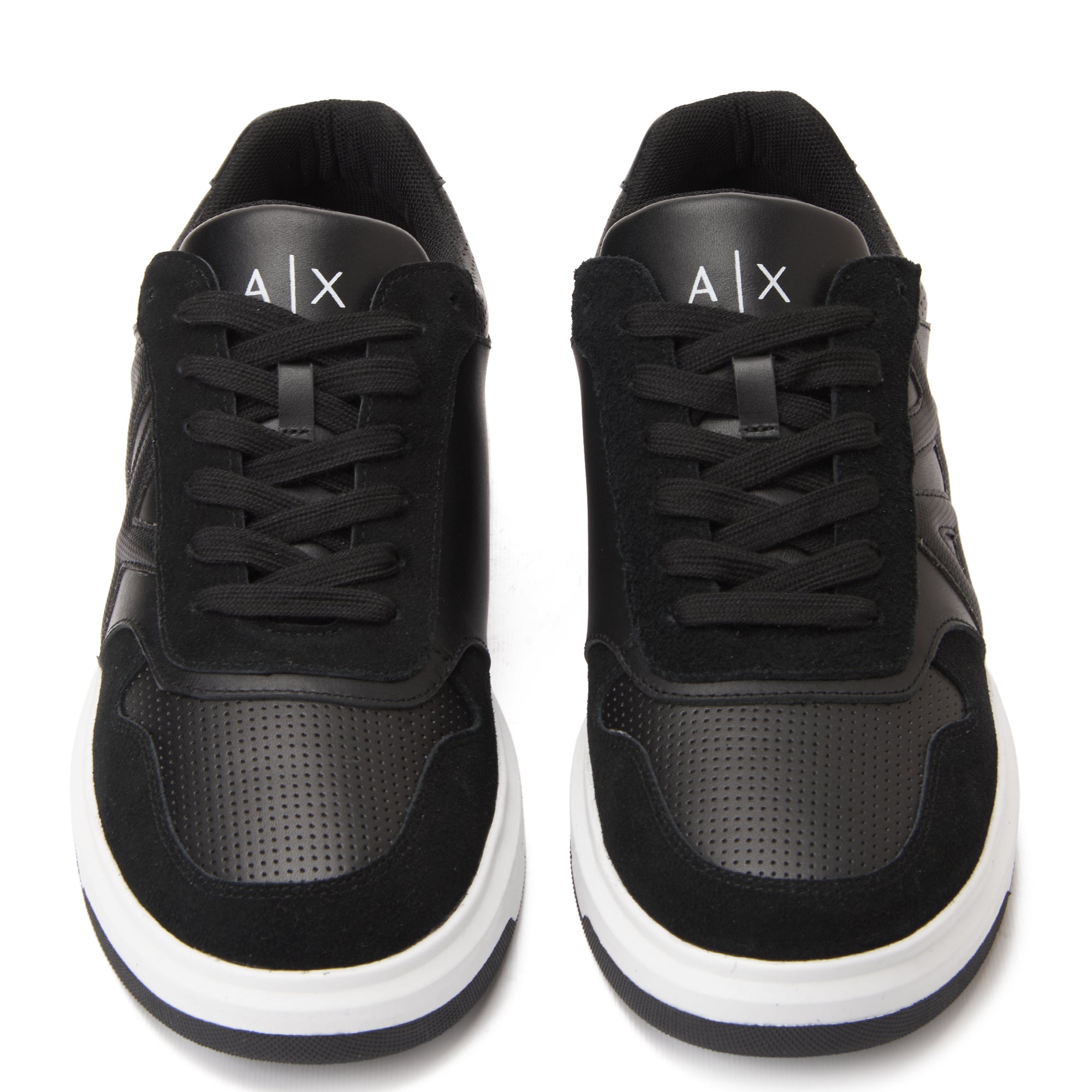 BlackArmani Exchange With Contrasting Details And Side Logo Sneakers Luxury Shoes