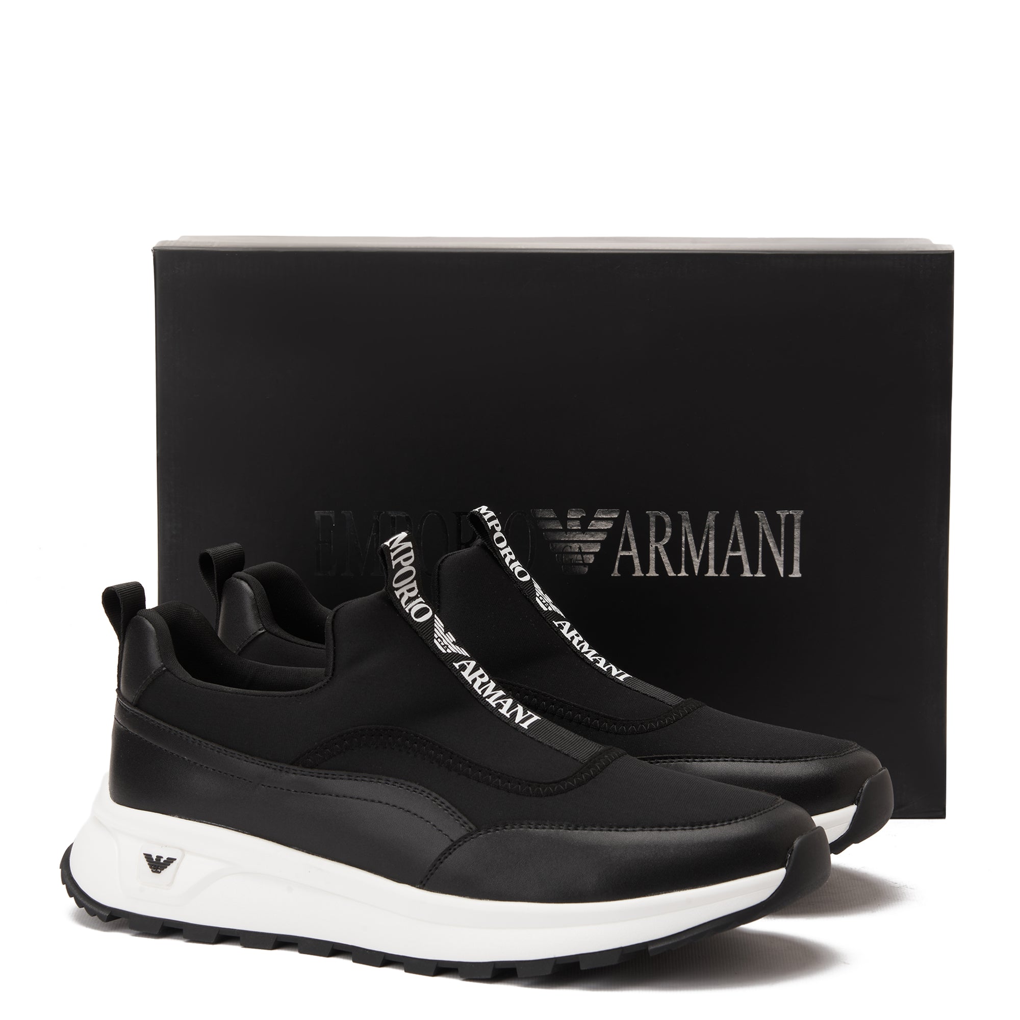 Black Emporio Armani In Logo Sneakers Luxury Shoes