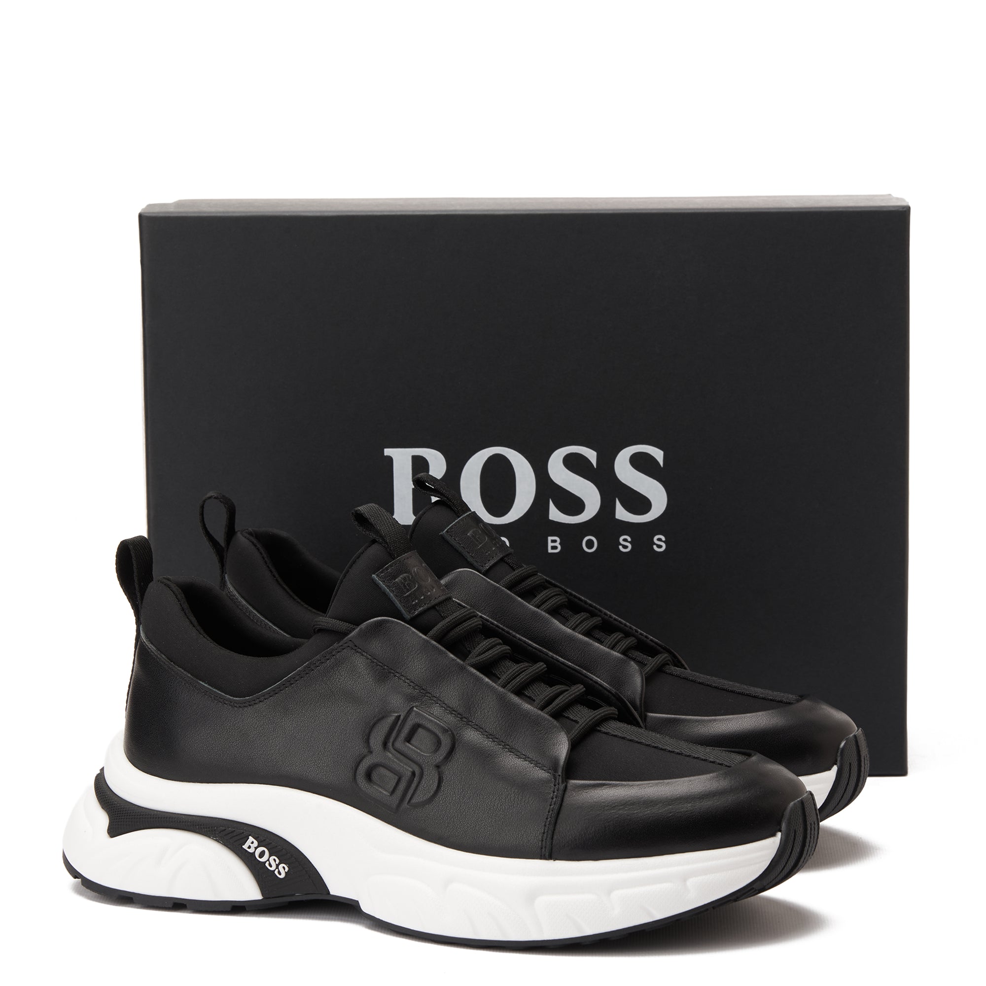 Black Hugo Boss Suede Sneakers Luxury Shoes