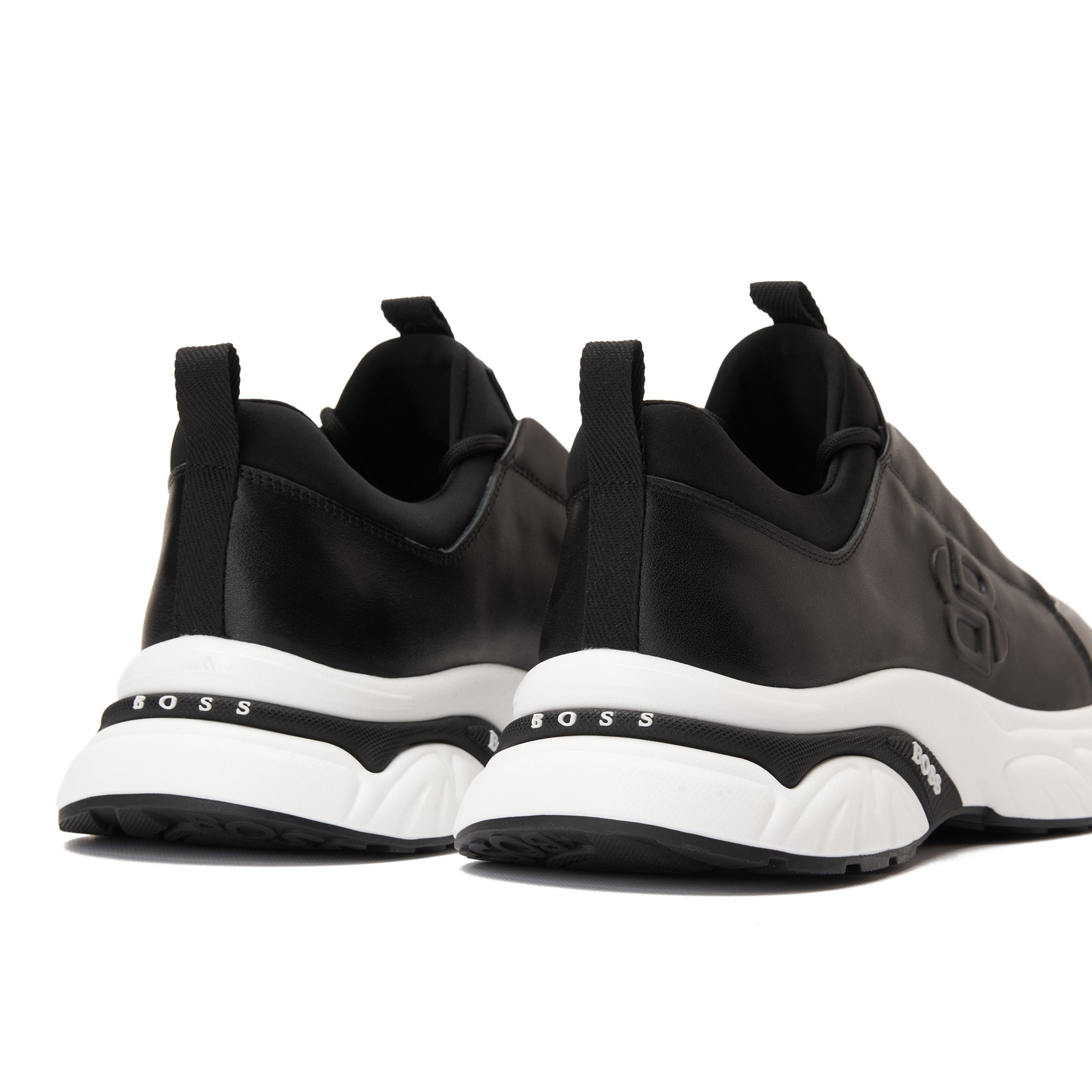 Black Hugo Boss Suede Sneakers Luxury Shoes