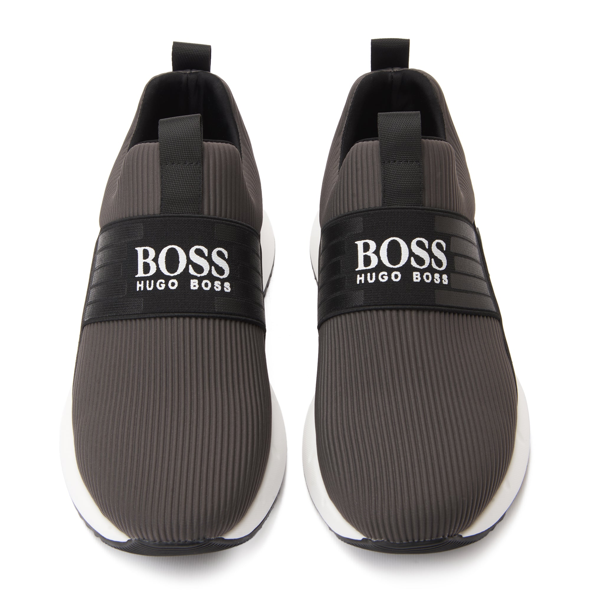 Gray Hugo Boss In Logo With Strap Sneakers Luxury Shoes