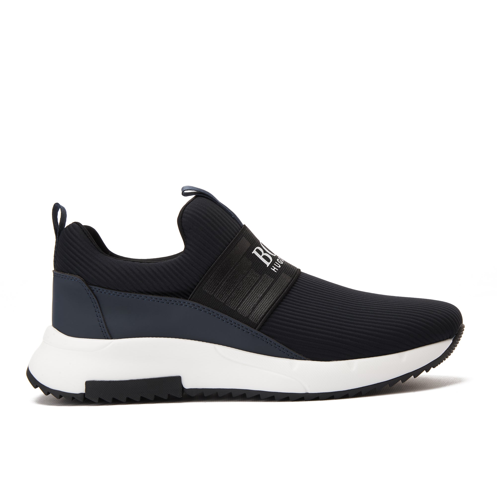 Navy Hugo Boss In Logo With Strap Sneakers Luxury Shoes