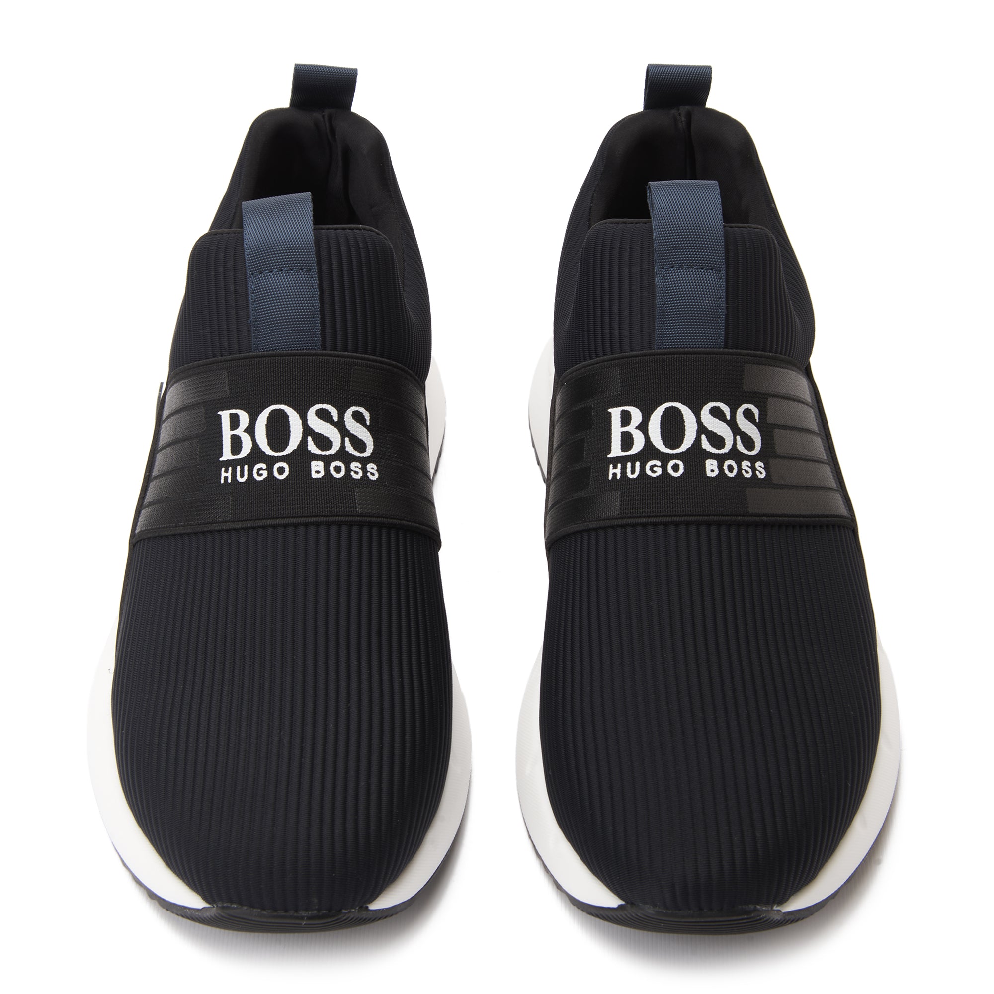 Navy Hugo Boss In Logo With Strap Sneakers Luxury Shoes