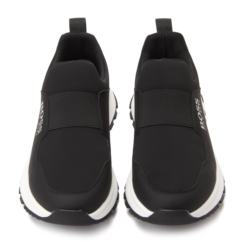 Black Hugo Boss In Logo With Strap Sneakers Luxury Shoes