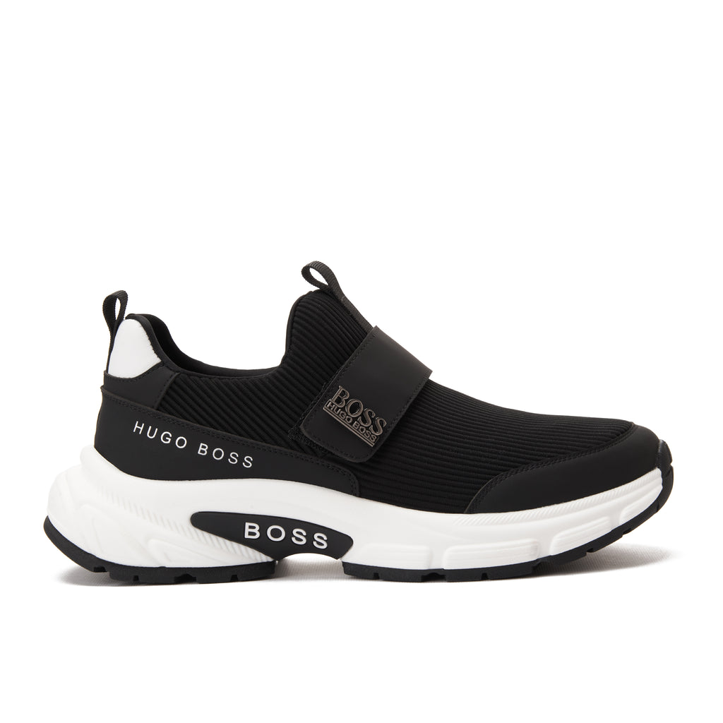 Black Hugo Boss In Logo Ripped Scotch Sneakers Luxury Shoes