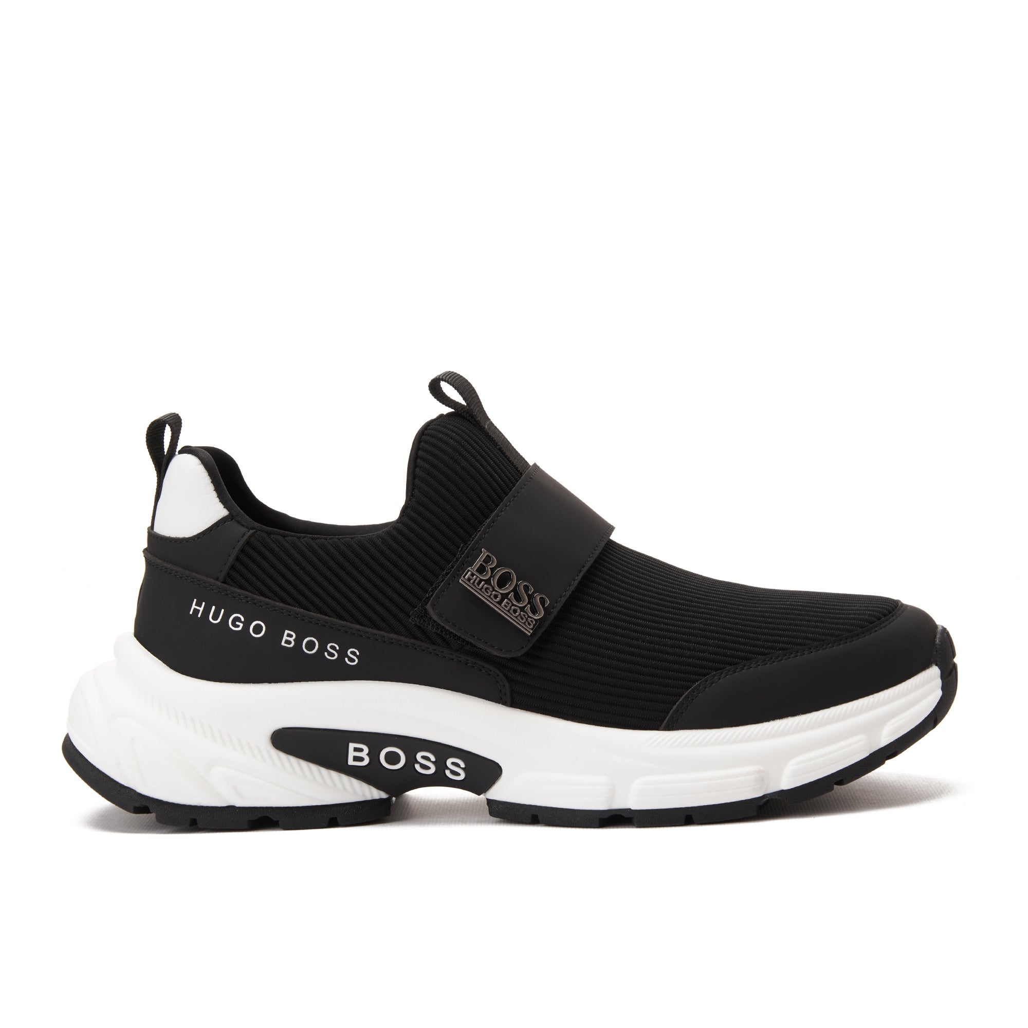 Black Hugo Boss In Logo Ripped Scotch Sneakers Luxury Shoes
