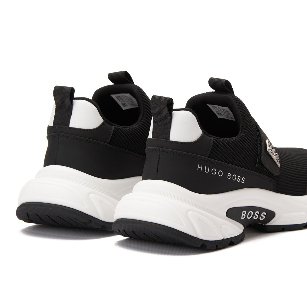 Black Hugo Boss In Logo Ripped Scotch Sneakers Luxury Shoes