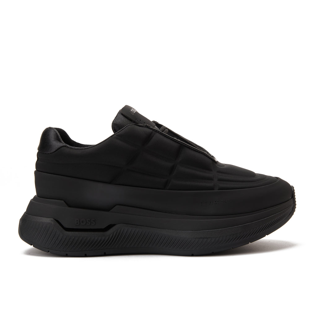 All Black Hugo Boss Void Runn Quilted Hfn Sneakers Luxury Shoes