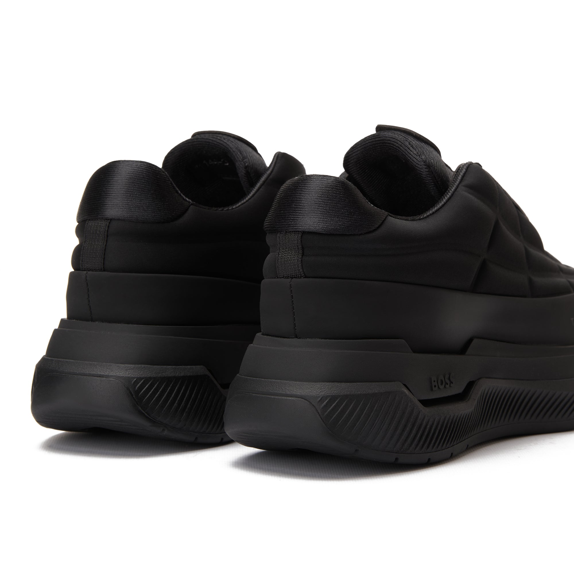 All Black Hugo Boss Void Runn Quilted Hfn Sneakers Luxury Shoes