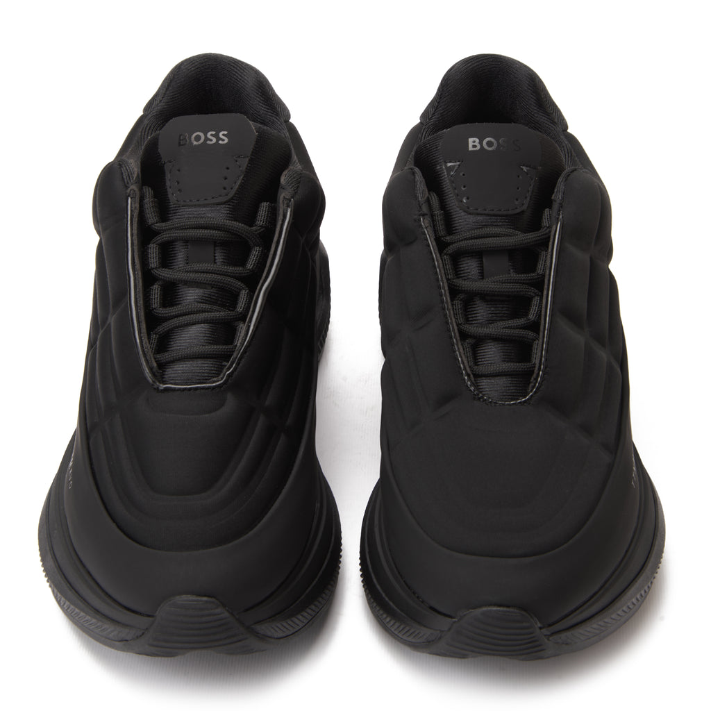 All Black Hugo Boss Void Runn Quilted Hfn Sneakers Luxury Shoes