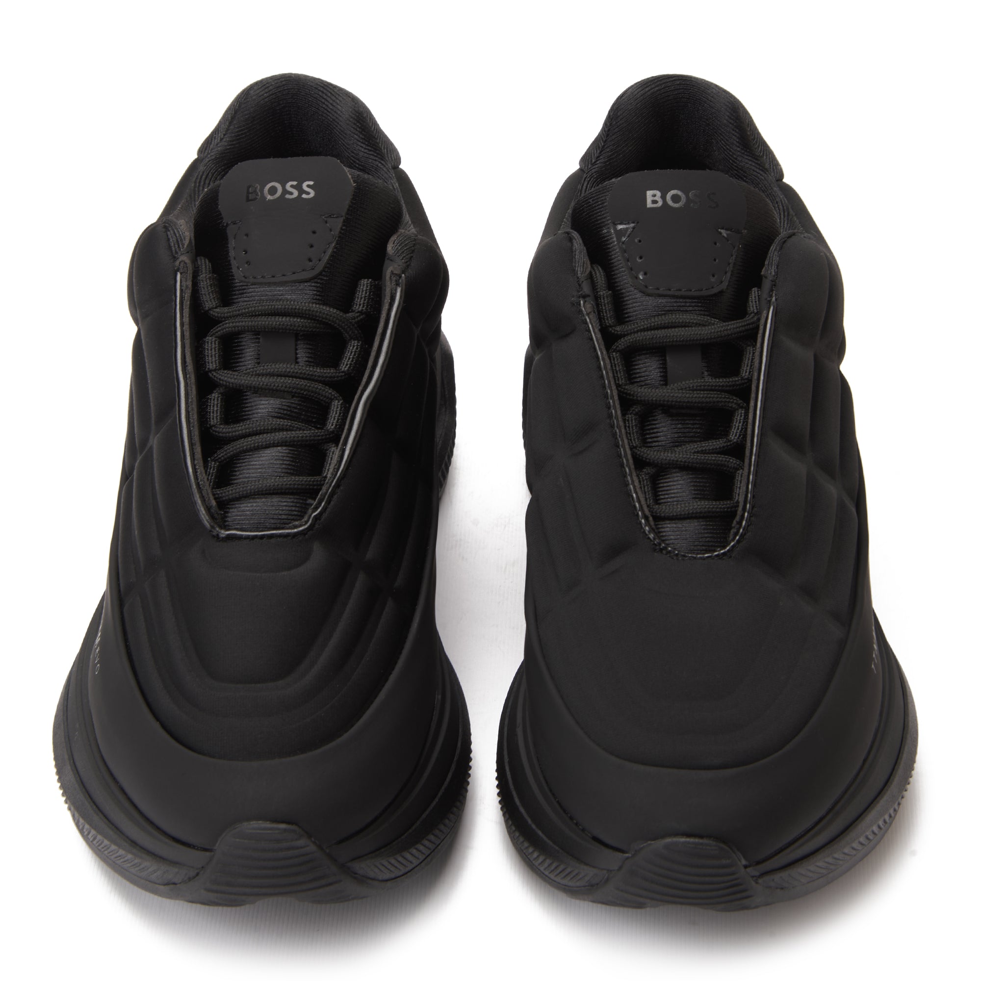 All Black Hugo Boss Void Runn Quilted Hfn Sneakers Luxury Shoes