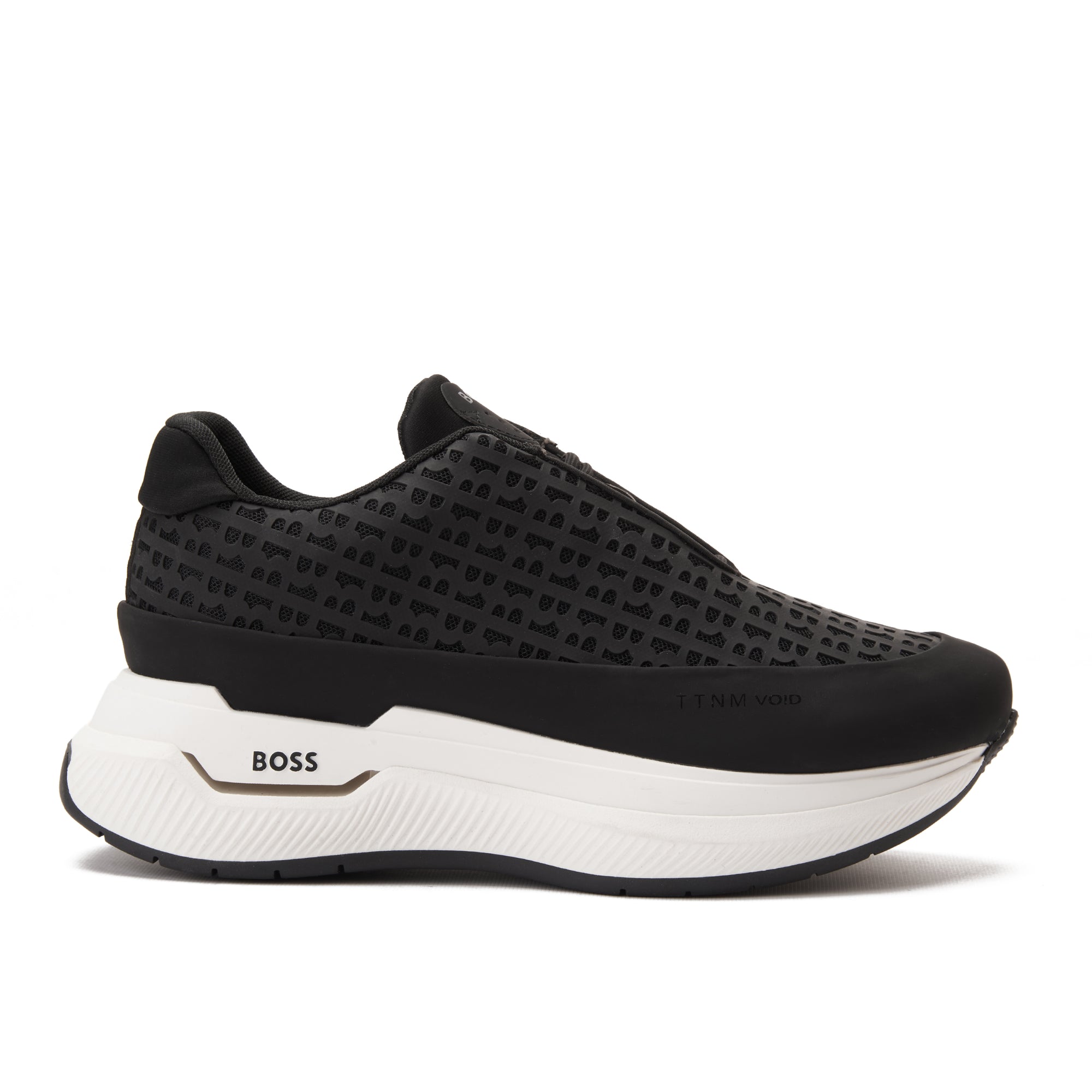Black&White Hugo Boss In Logo Sneakers Luxury Shoes