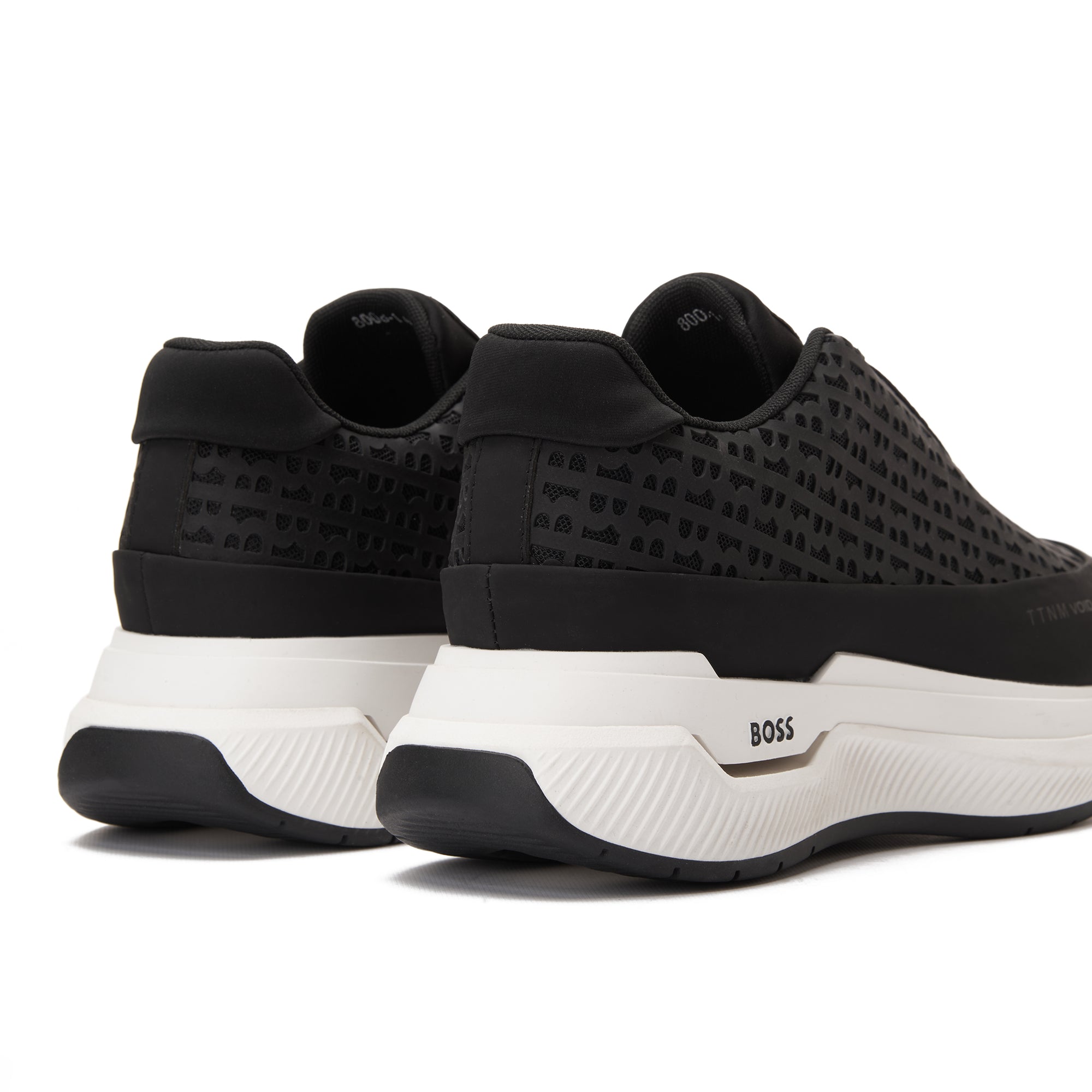 Black&White Hugo Boss In Logo Sneakers Luxury Shoes