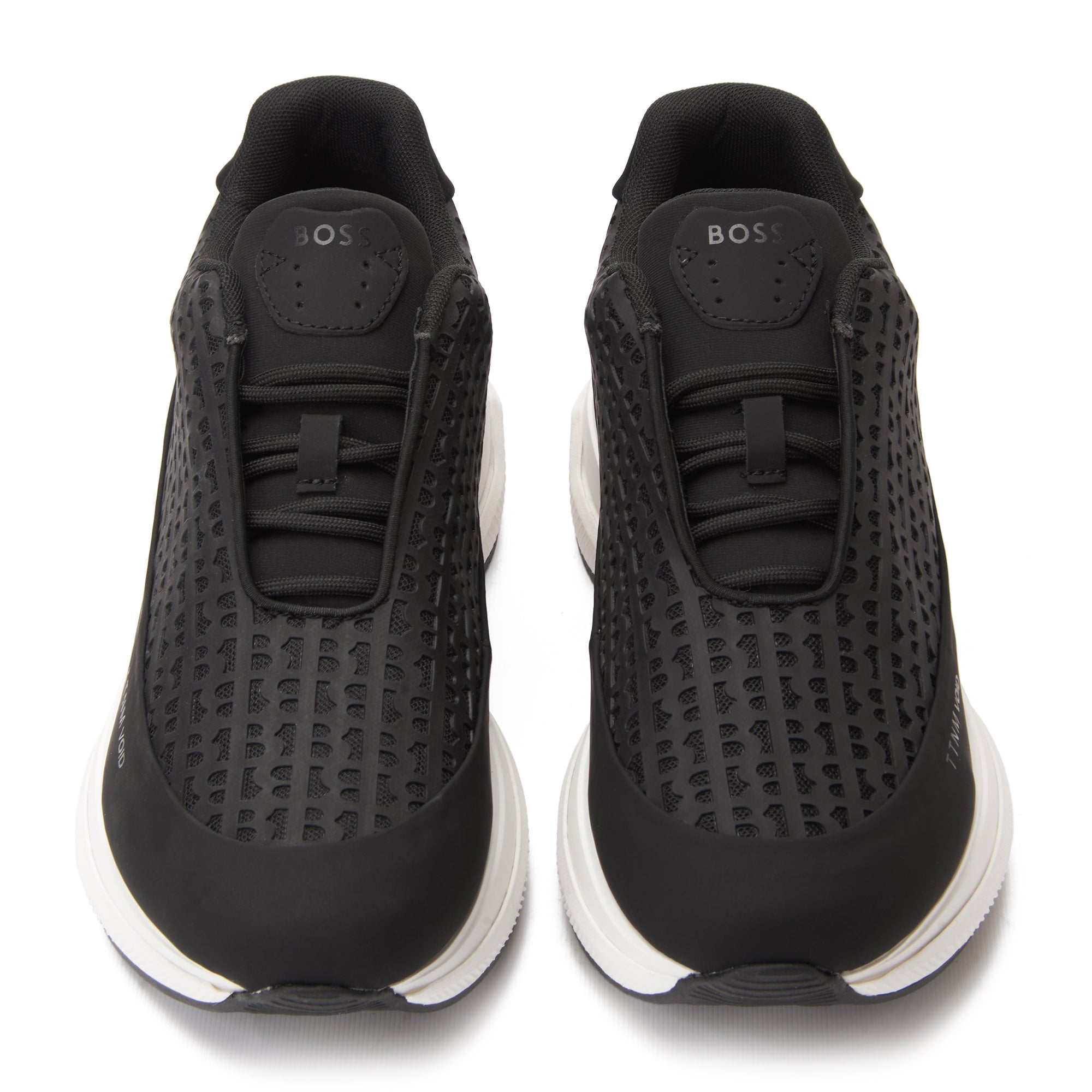 Black&White Hugo Boss In Logo Sneakers Luxury Shoes