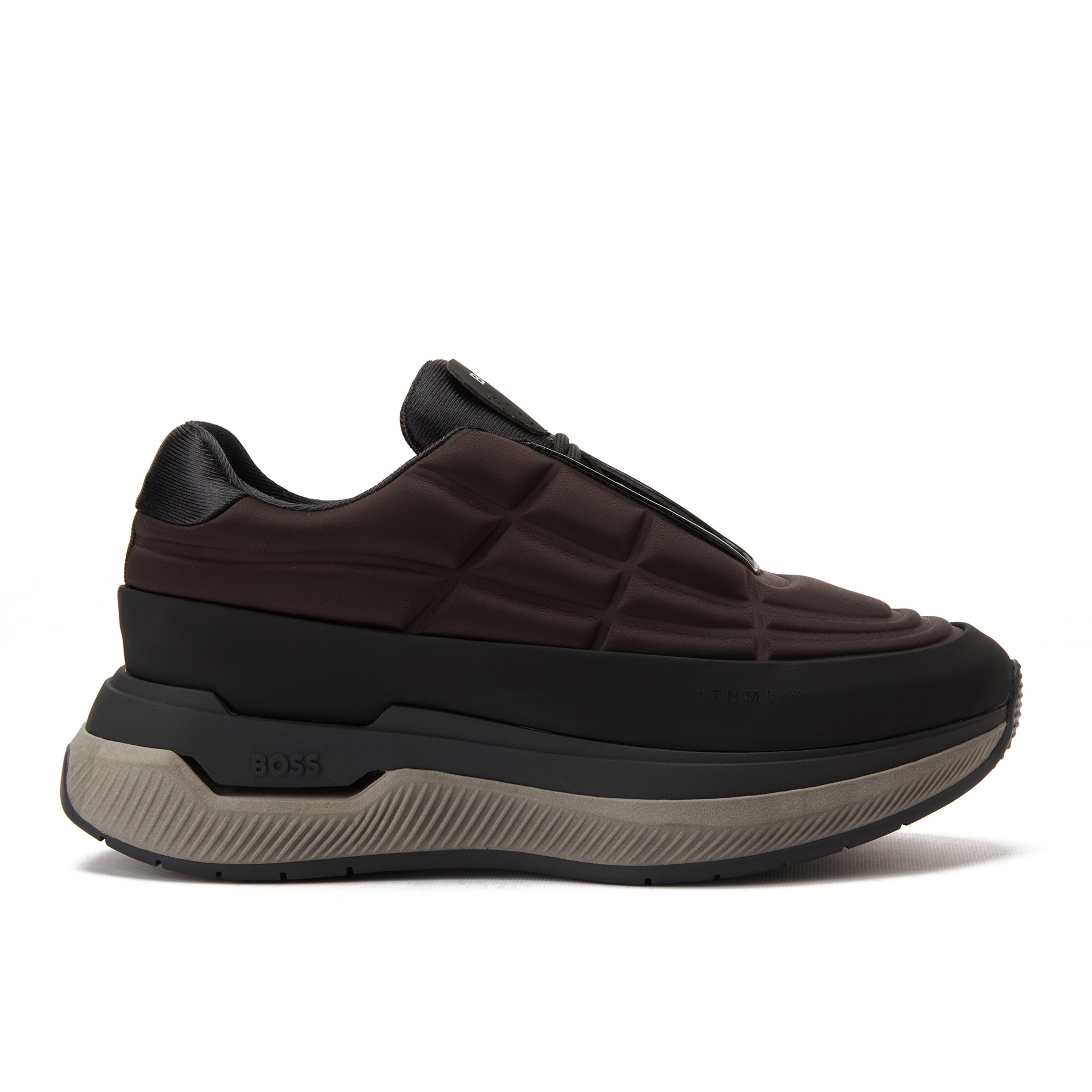 Black&Brown Hugo Boss Void Runn Quilted Hfn Sneakers Luxury Shoes