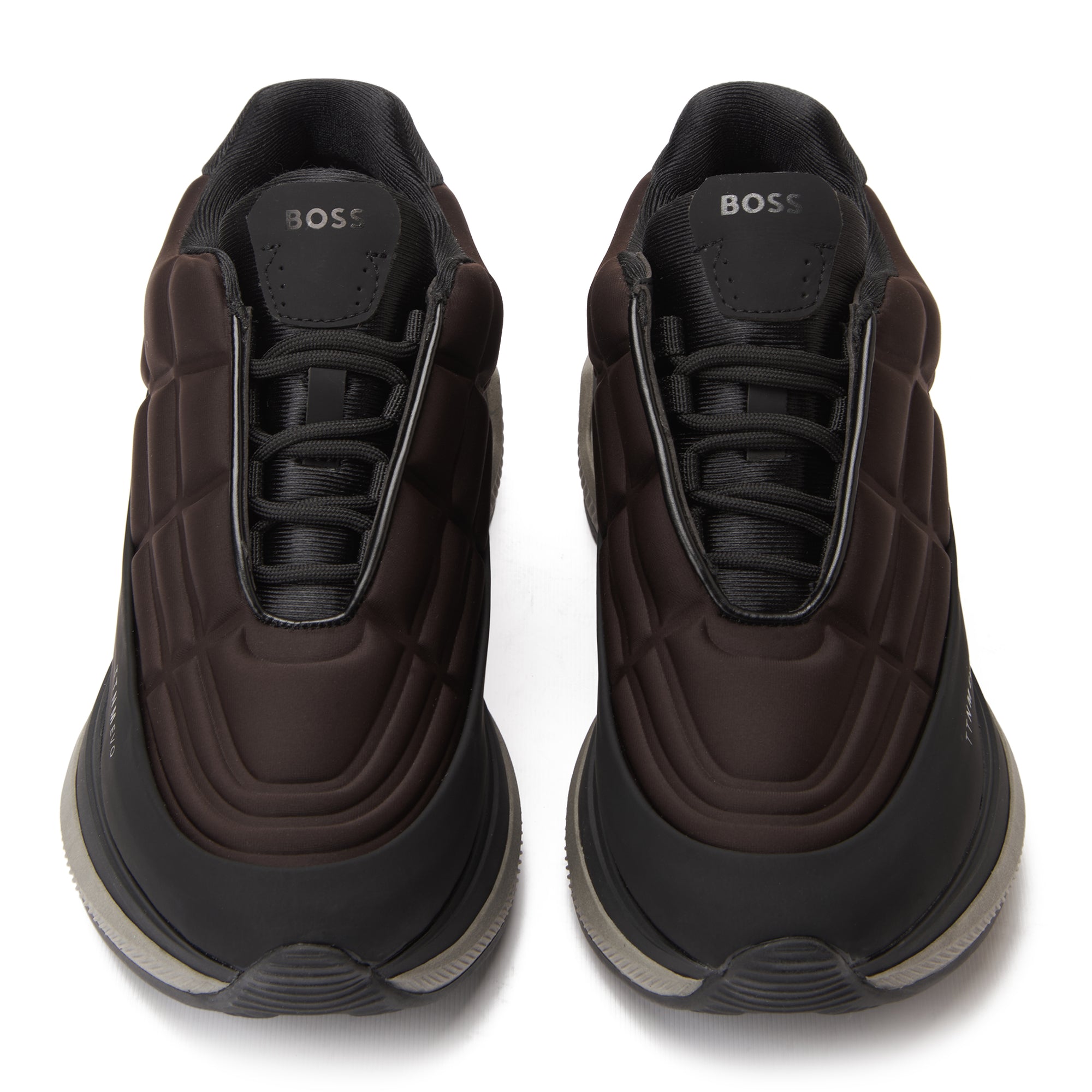 Black&Brown Hugo Boss Void Runn Quilted Hfn Sneakers Luxury Shoes