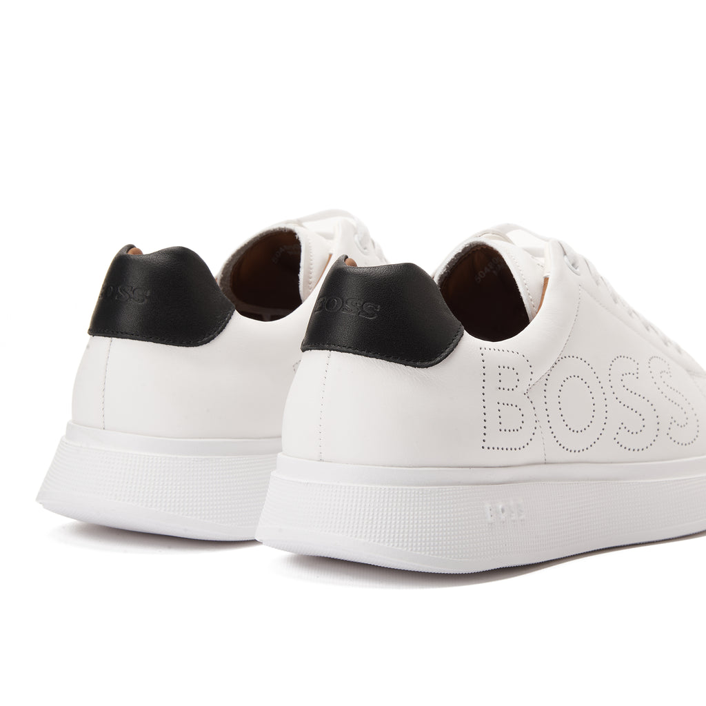 White Hugo Boss Low Top Herren Bulton Sneakers Luxury Shoes