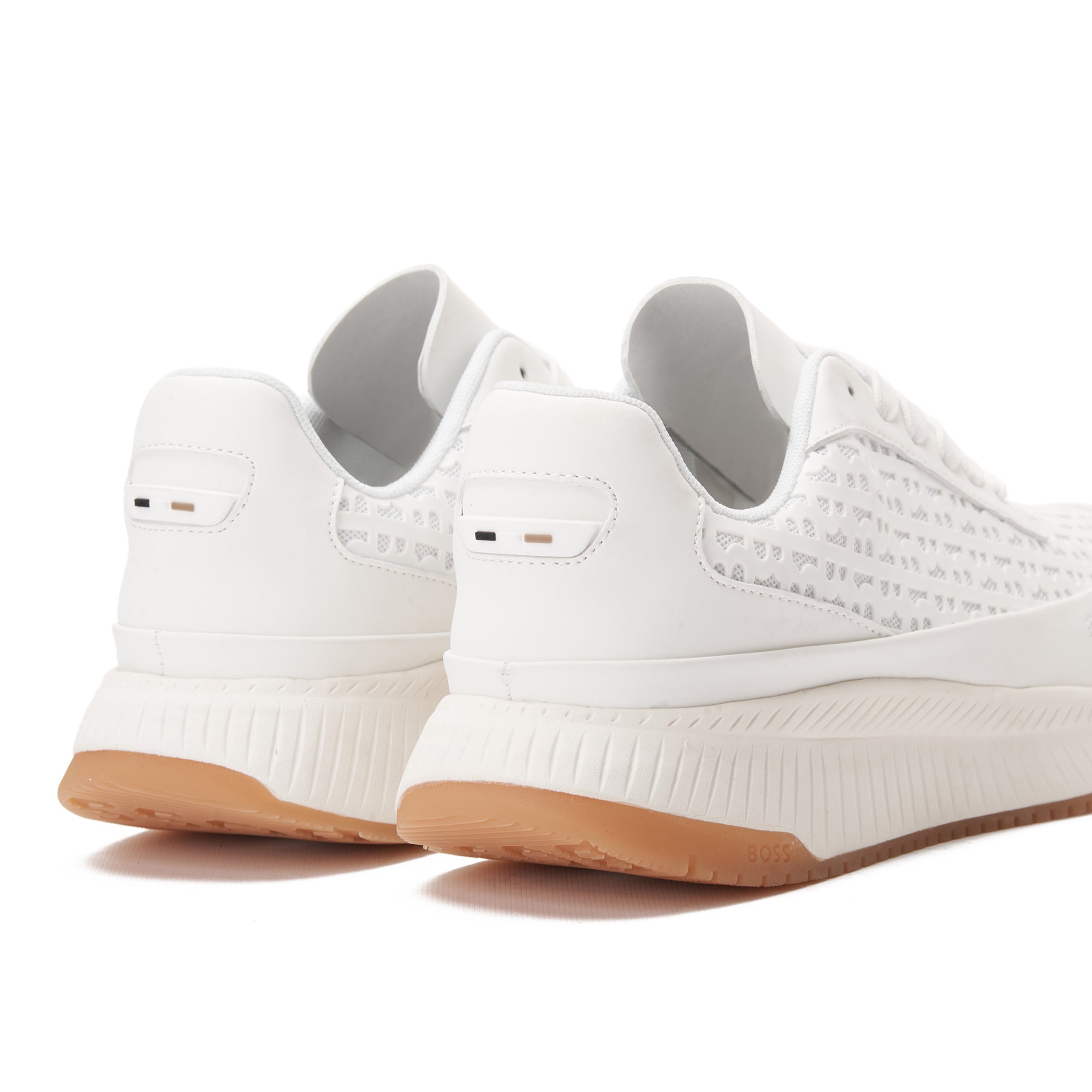 White Hugo Boss Logo Printed Sneakers Luxury Shoes