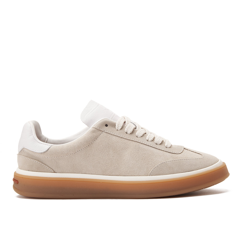 Beige Loro Piana Tennis Walk Suede Sneakers Luxury Shoes