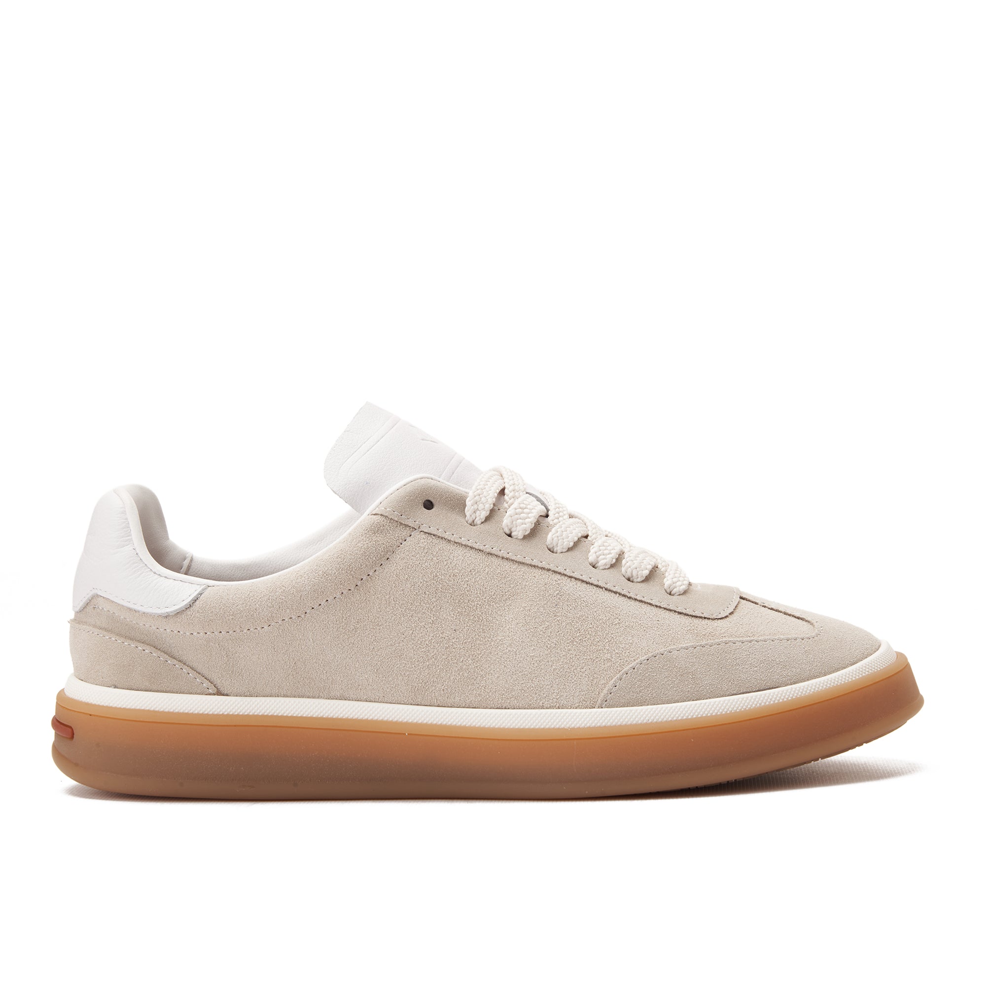 Beige Loro Piana Tennis Walk Suede Sneakers Luxury Shoes