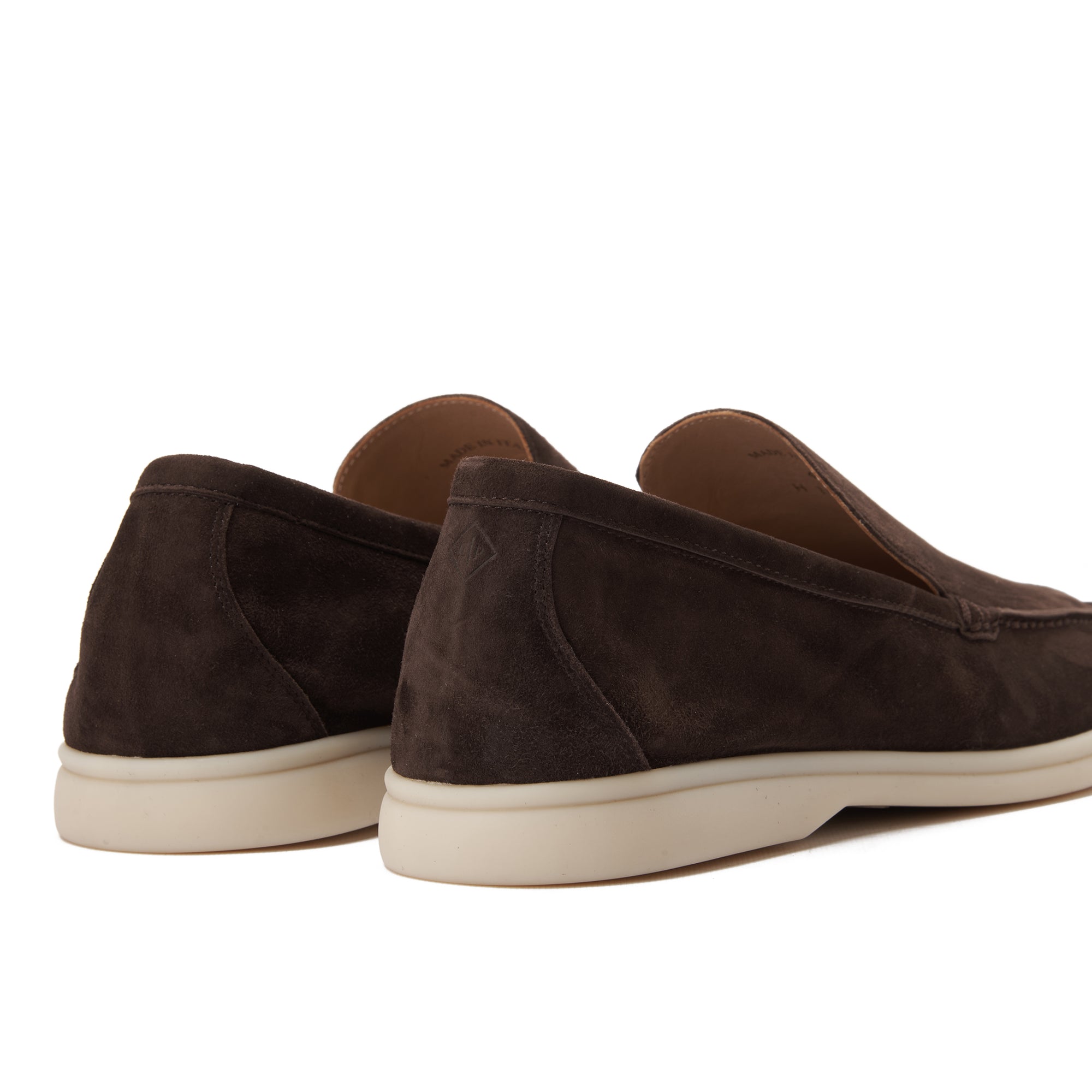 Drak Brown Loro Piana Summer Walk Suede Loafers Luxury Shoes