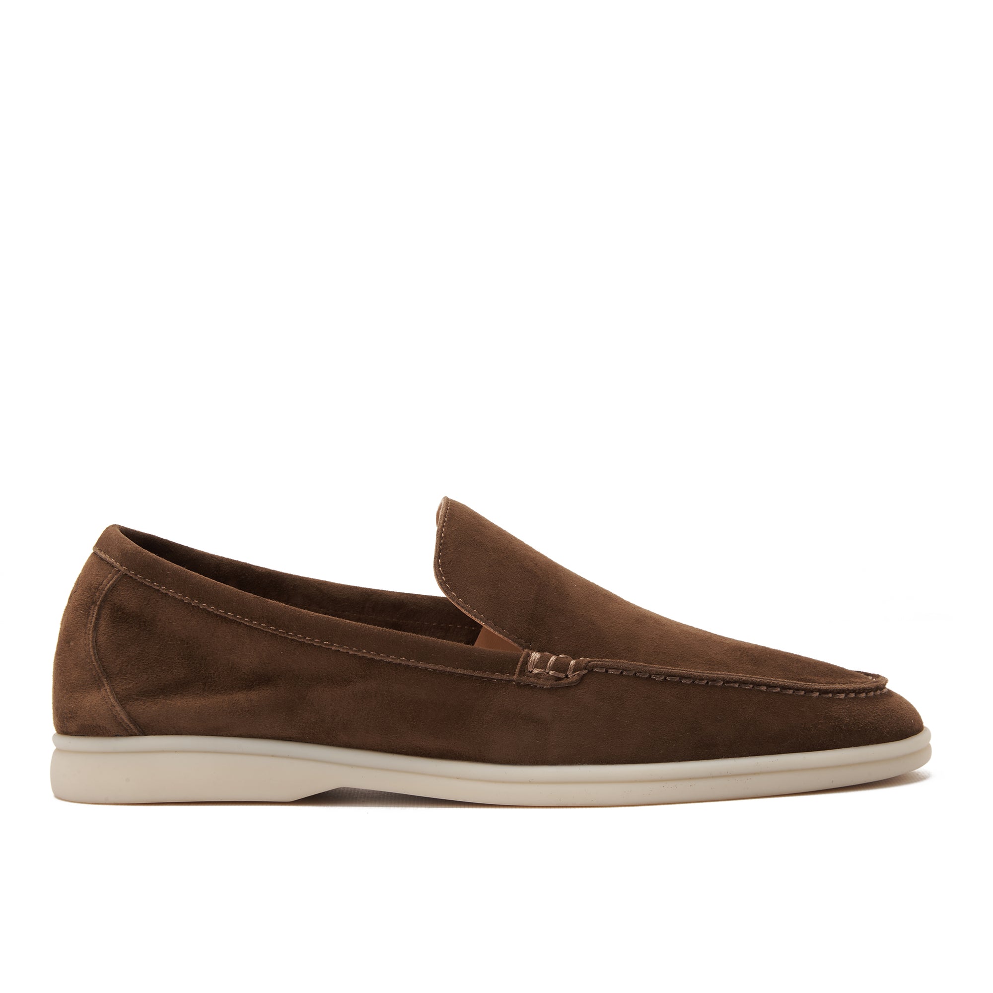 Brown Loro Piana Summer Walk Suede Loafers Luxury Shoes