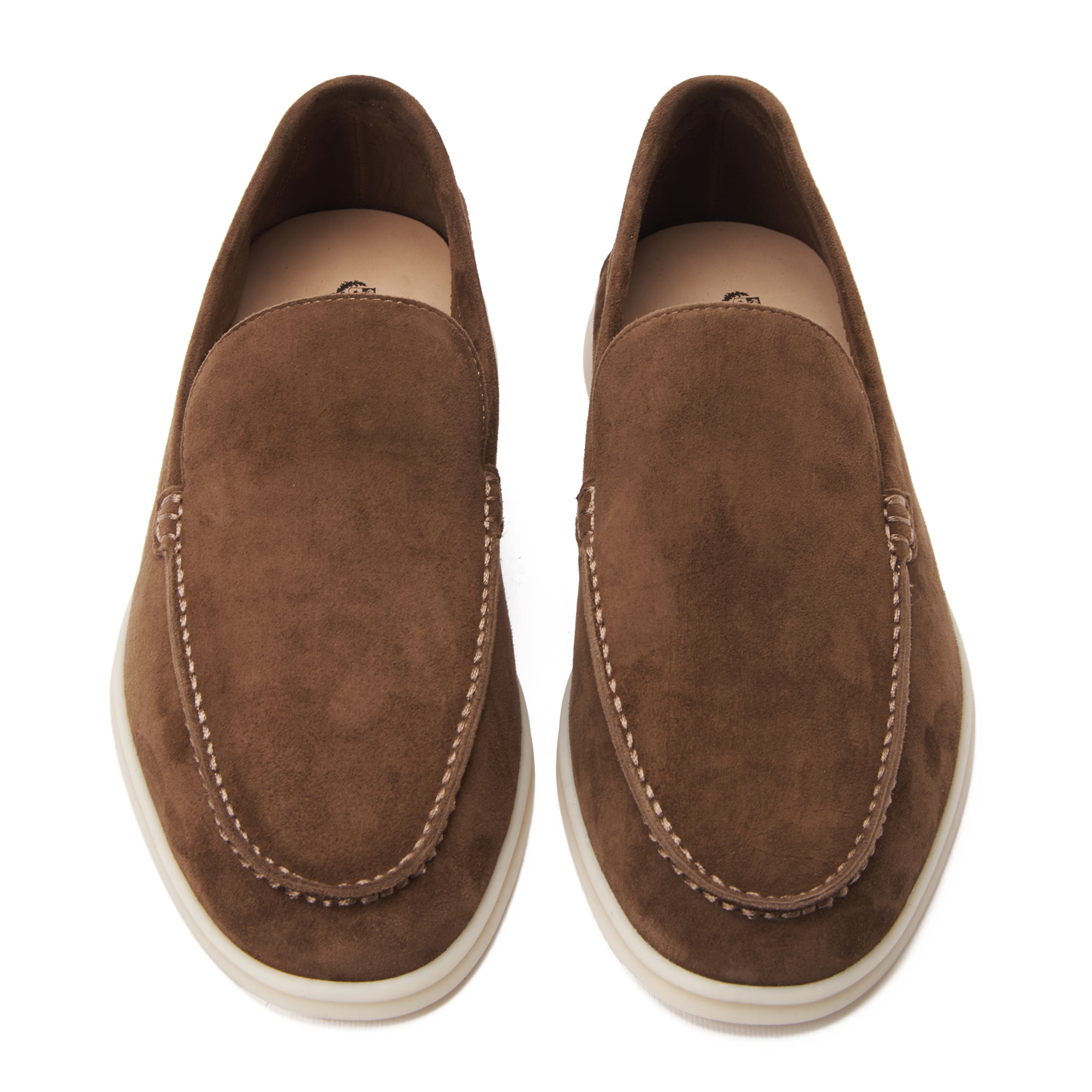 Brown Loro Piana Summer Walk Suede Loafers Luxury Shoes