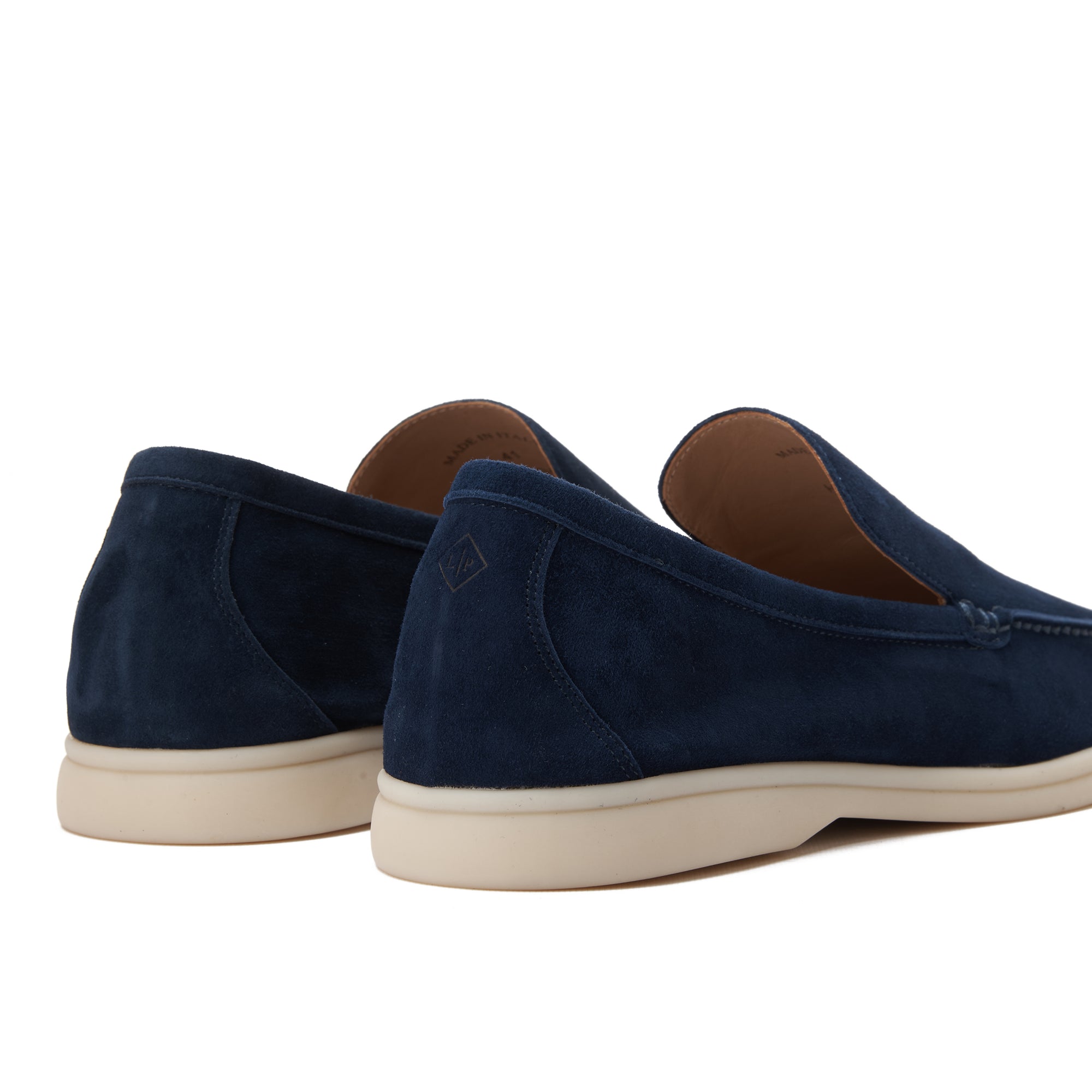 Dark Navy Loro Piana Summer Walk Suede Loafers Luxury Shoes
