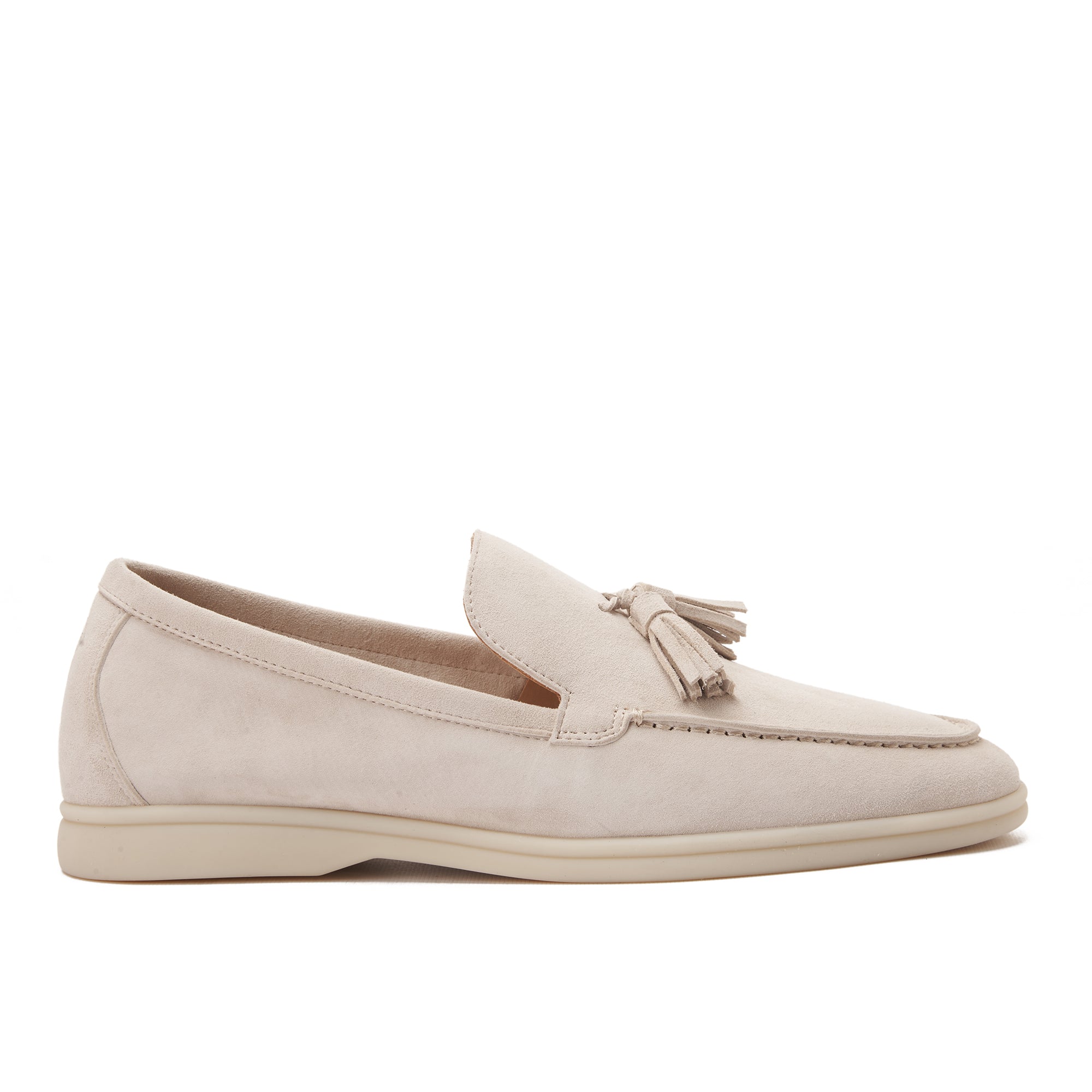 Off White Loro Piana Suede Tassel Loafers Luxury Shoes