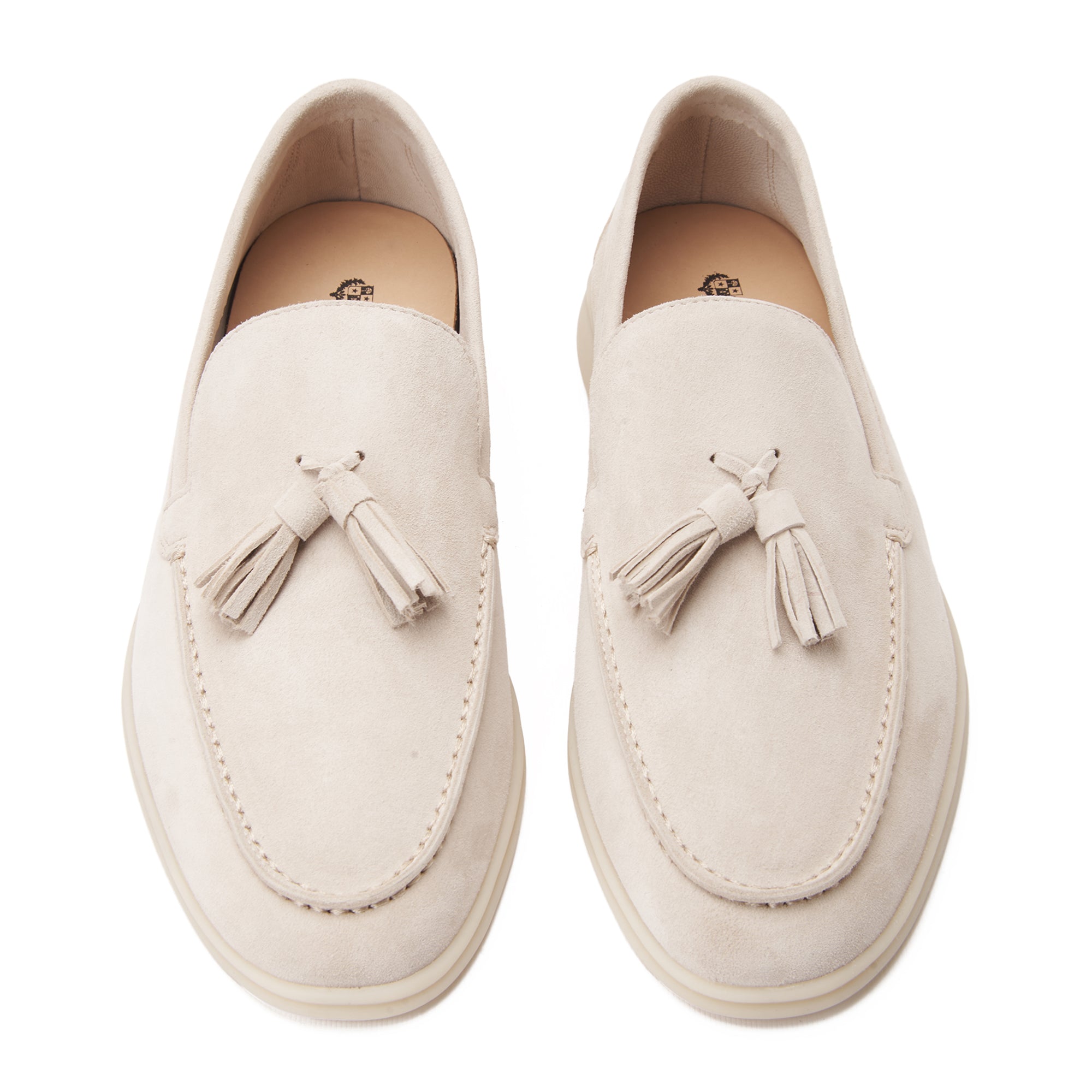 Off White Loro Piana Suede Tassel Loafers Luxury Shoes