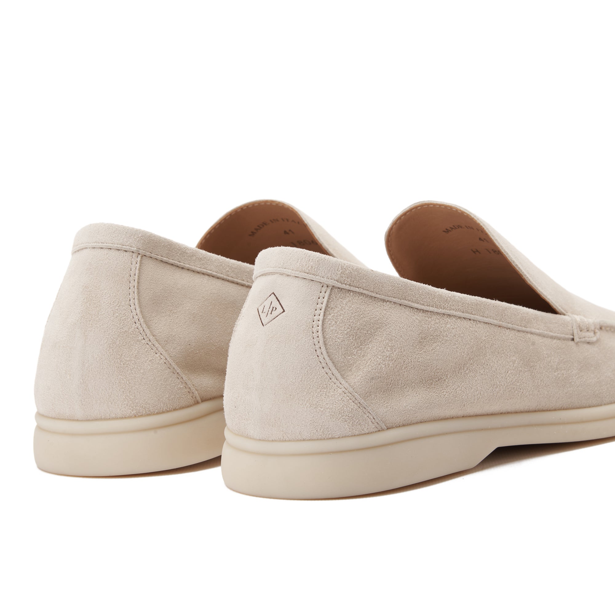 Light Beige Loro Piana Summer Walk Suede Loafers Luxury Shoes