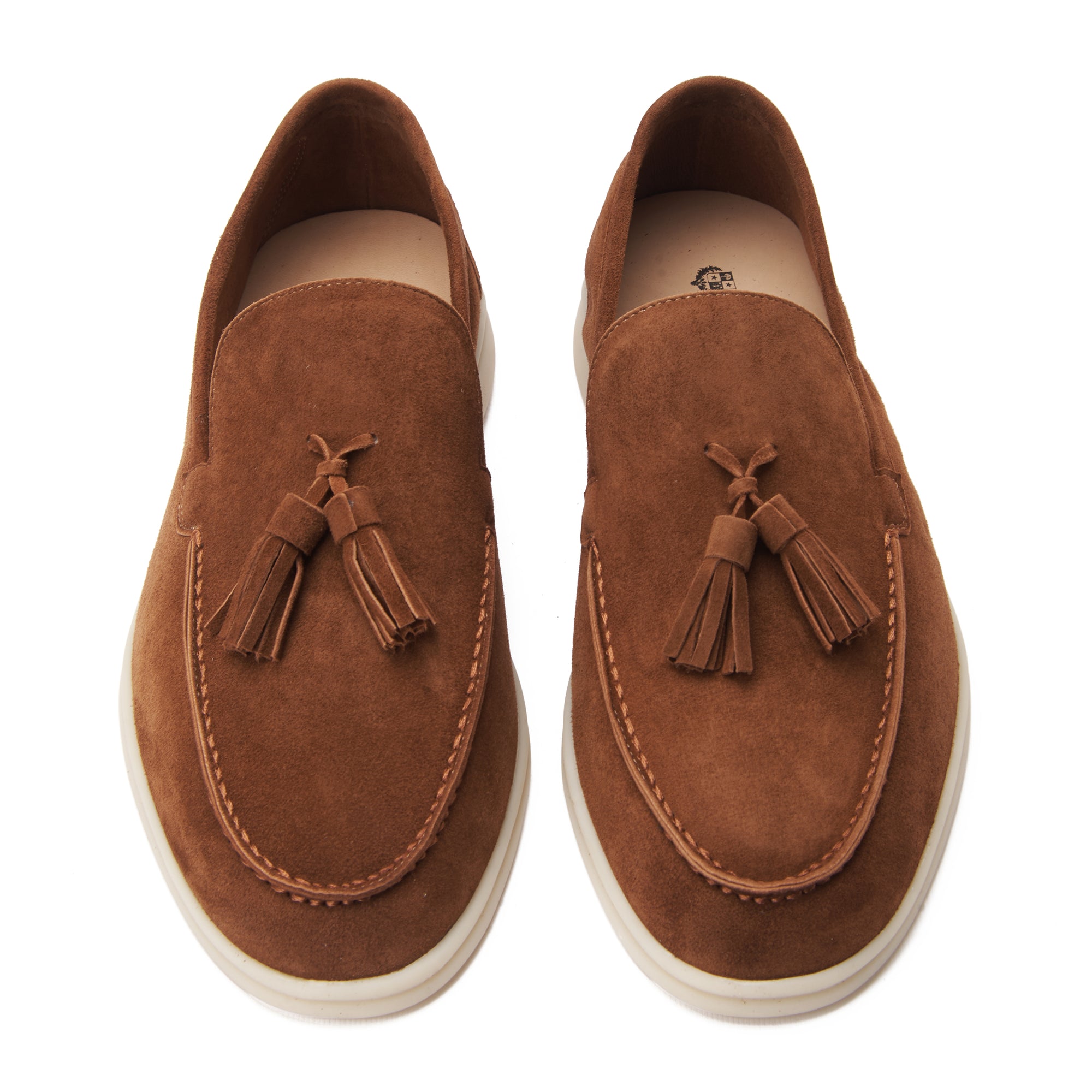 Tan Brown Loro Piana Suede Tassel Loafers Luxury Shoes