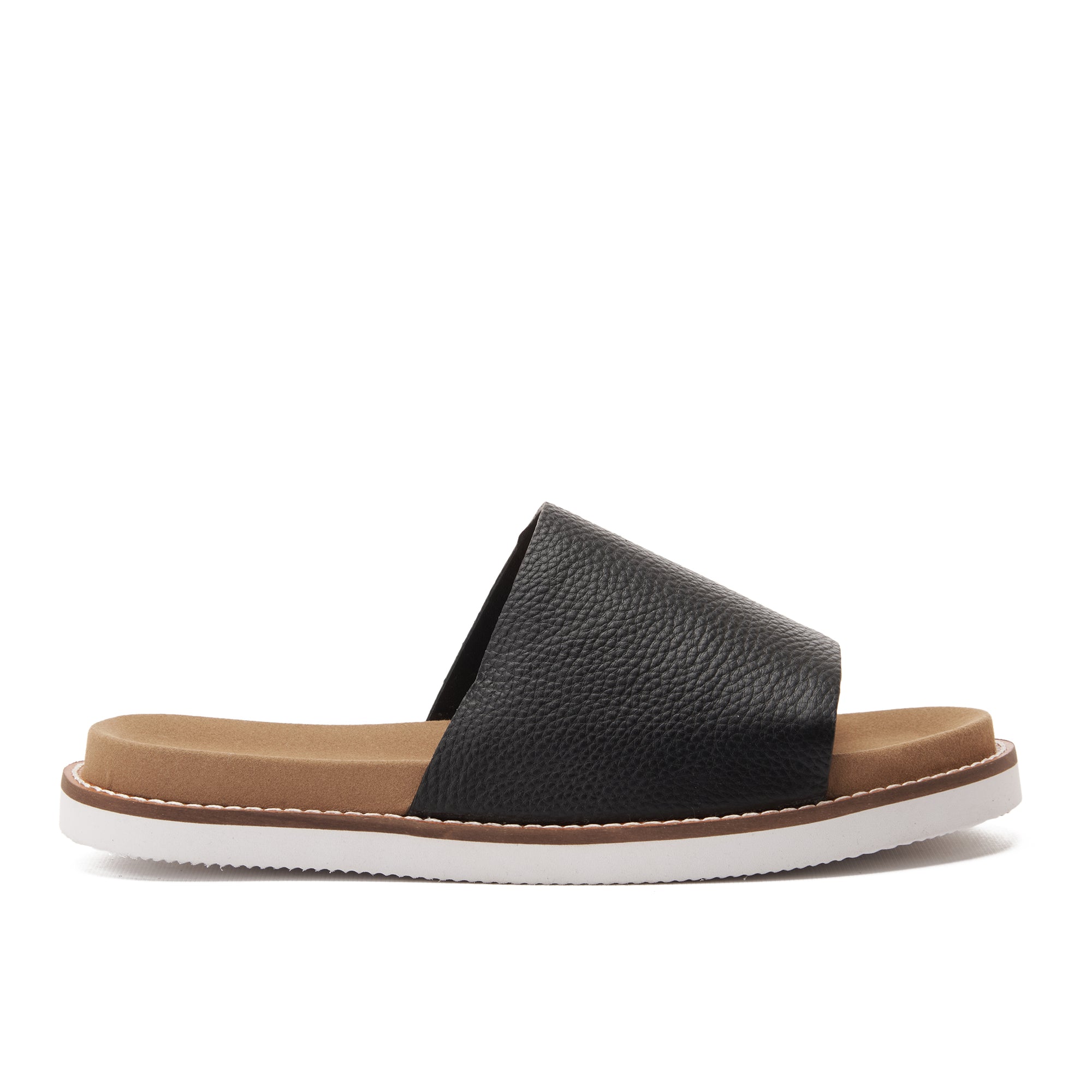 Black&Beige Brunello Cucinelli Leather Slides Unisex Luxury Sandal