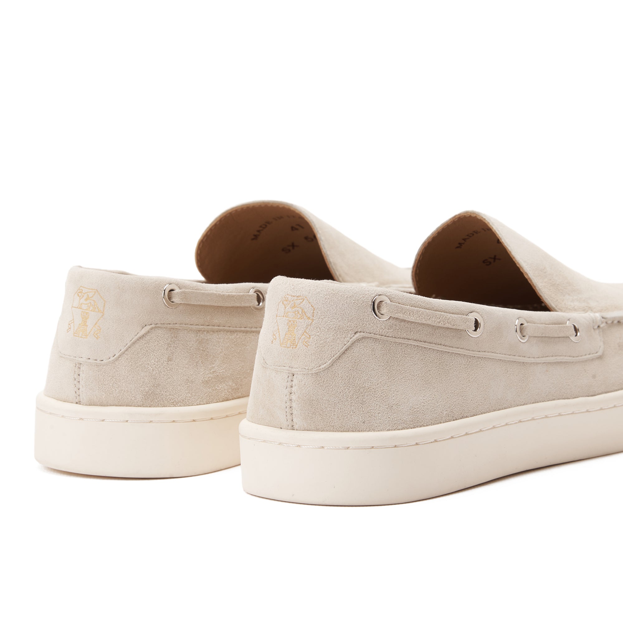 Off White Brunello Cucinelli Suede Nubuck Lofars Luxury Shoes