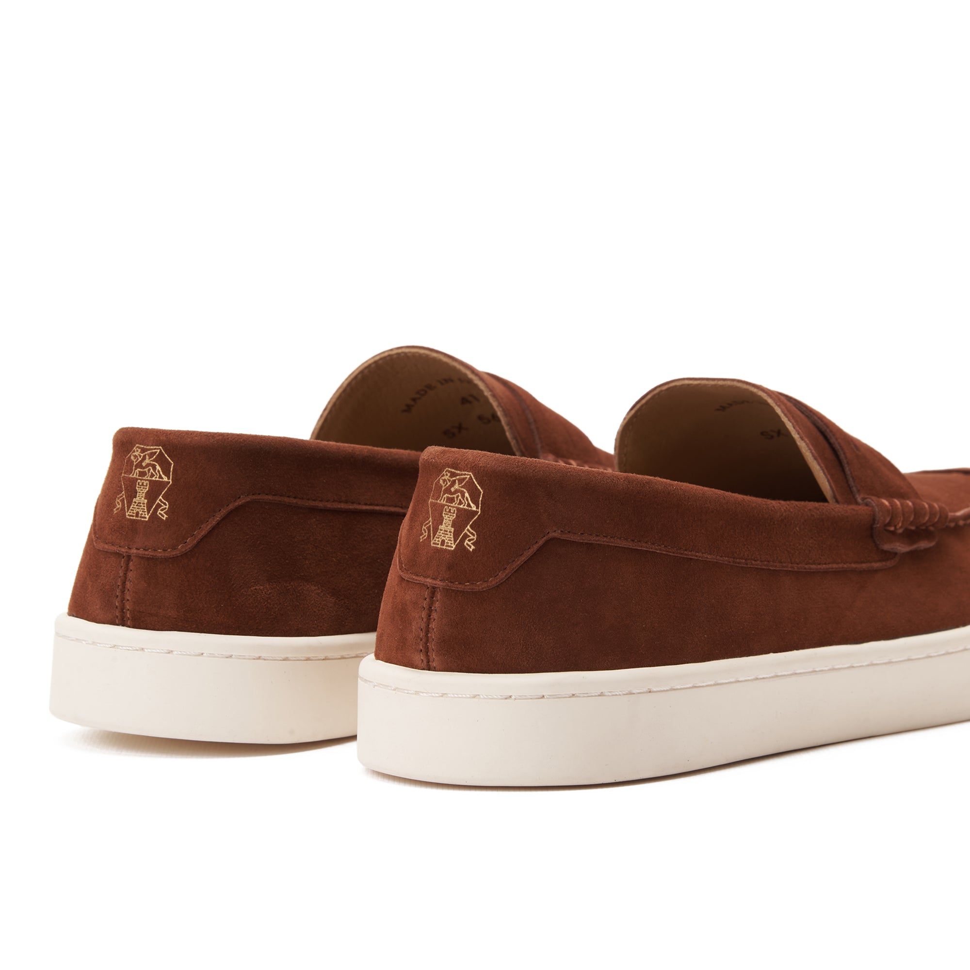 Brown Brunello Cucinelli Suede Penny Lofars Luxury Shoes