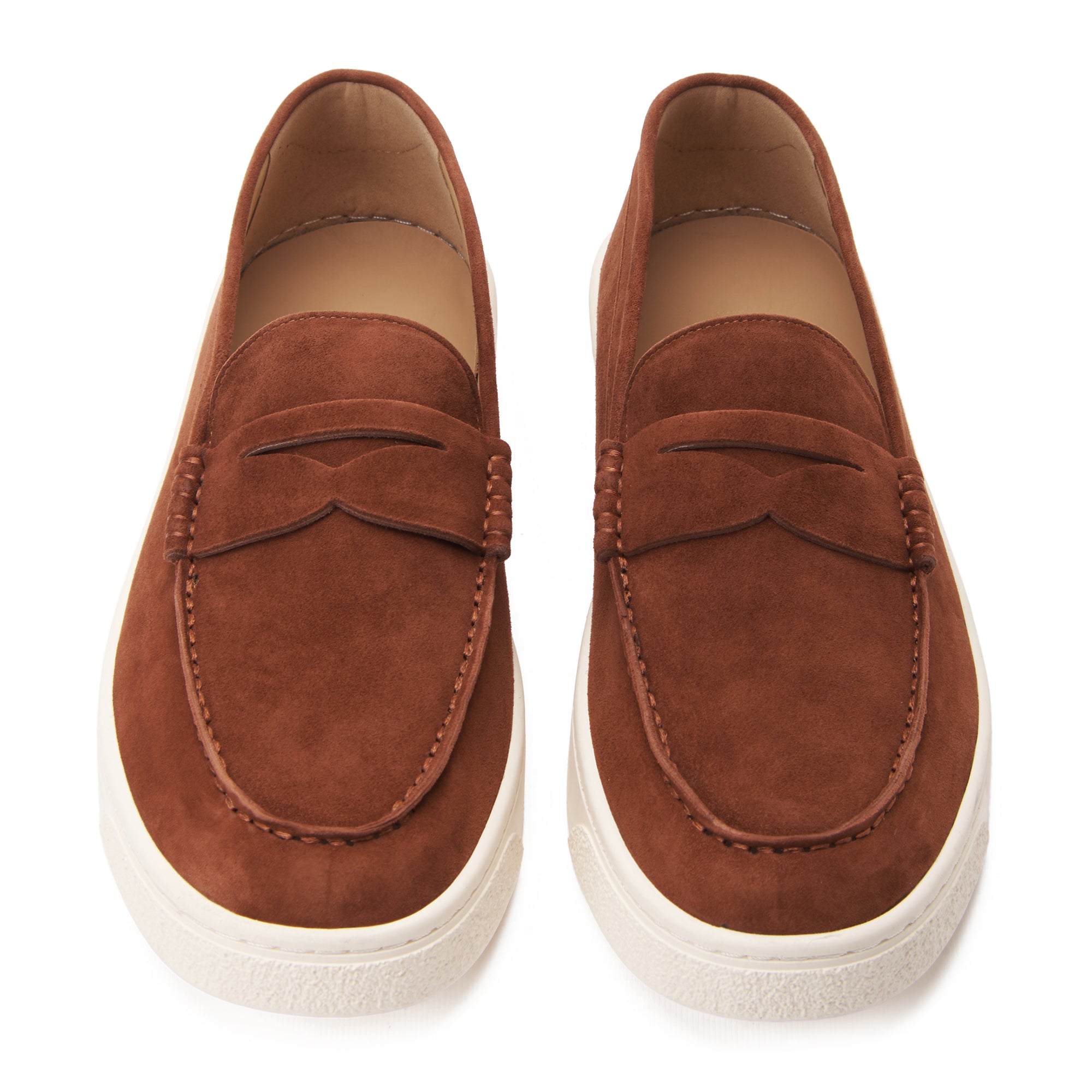 Brown Brunello Cucinelli Suede Penny Lofars Luxury Shoes