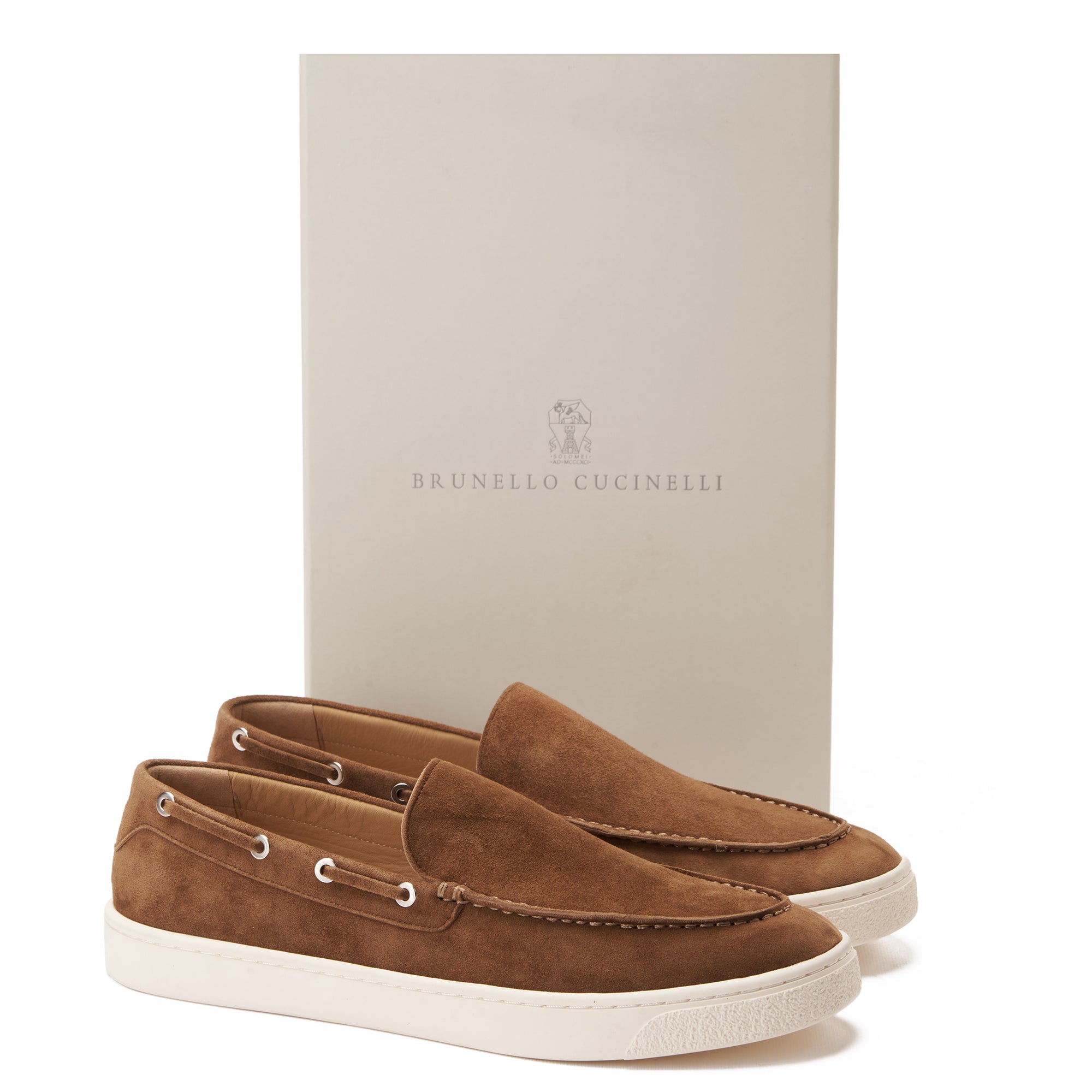 Brown Brunello Cucinelli Suede Nubuck Lofars Luxury Shoes