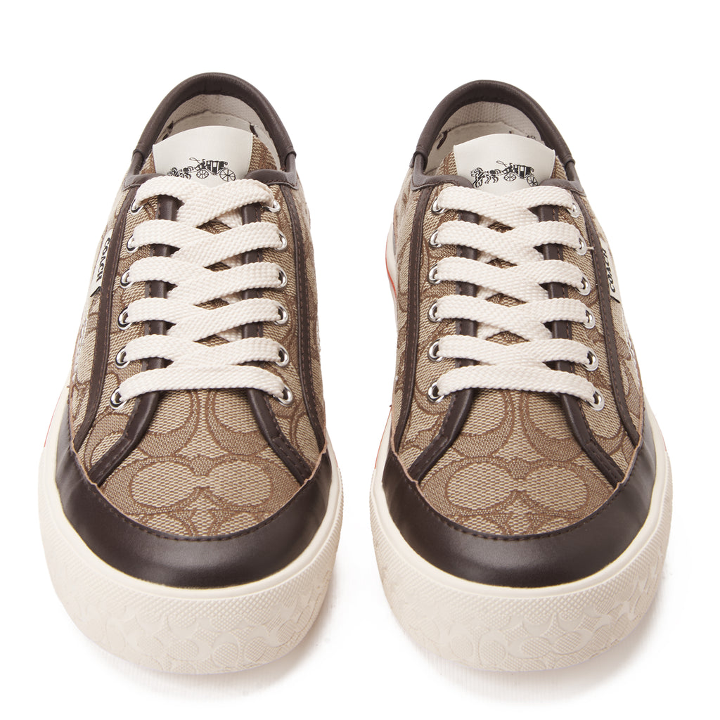 Brown Coach Citysole Platform Jacquard Sneakers Luxury Shoes