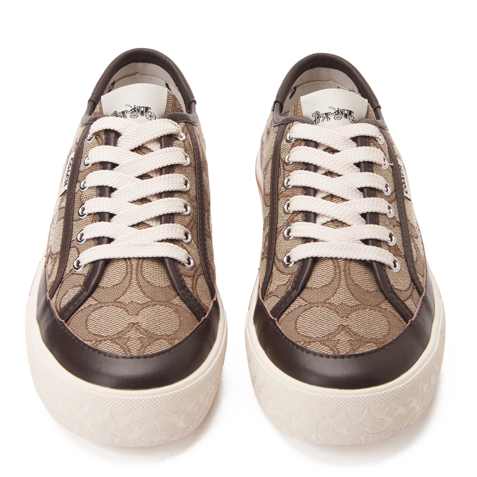 Brown Coach Citysole Platform Jacquard Sneakers Luxury Shoes