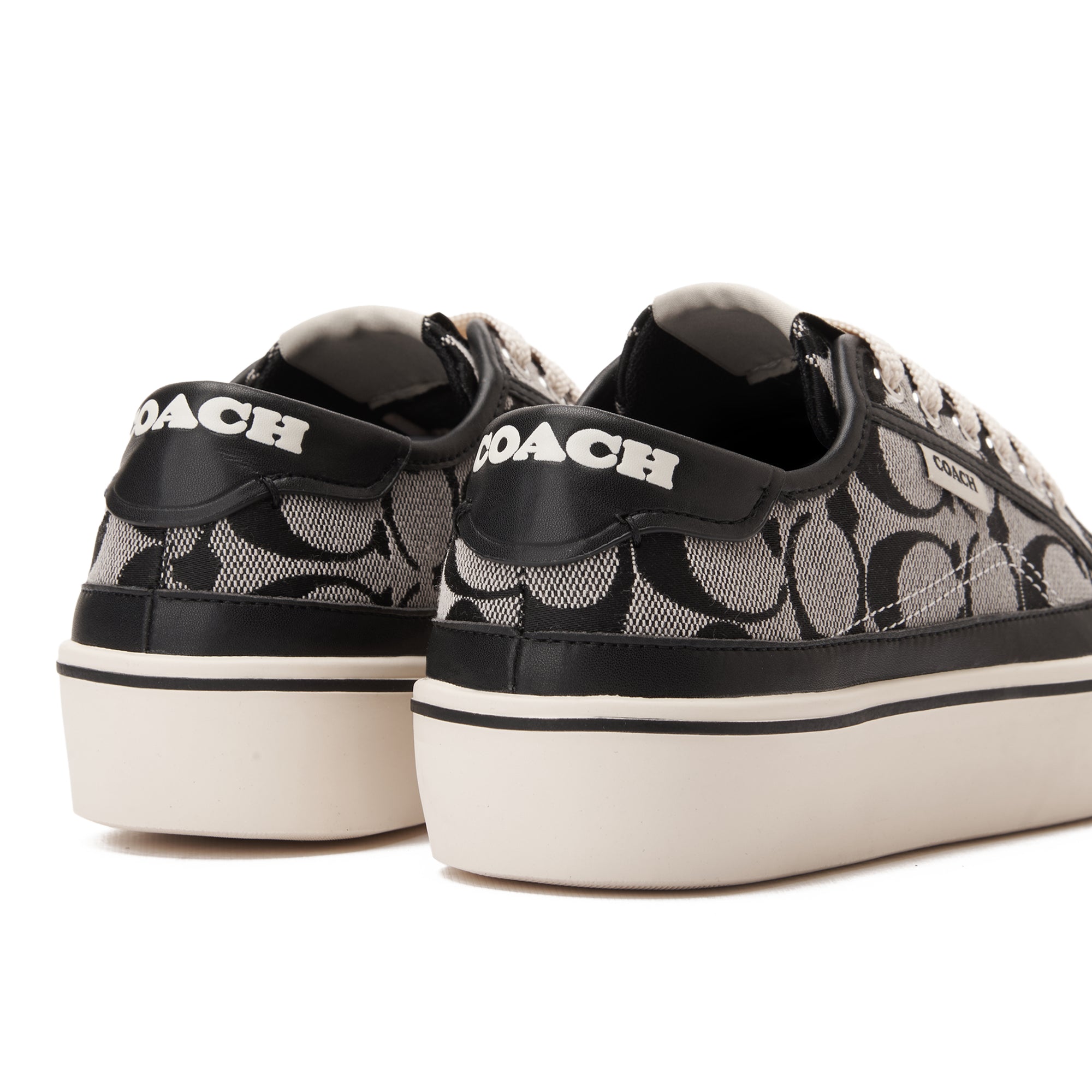 Black Coach Citysole Platform Jacquard Sneakers Luxury Shoes