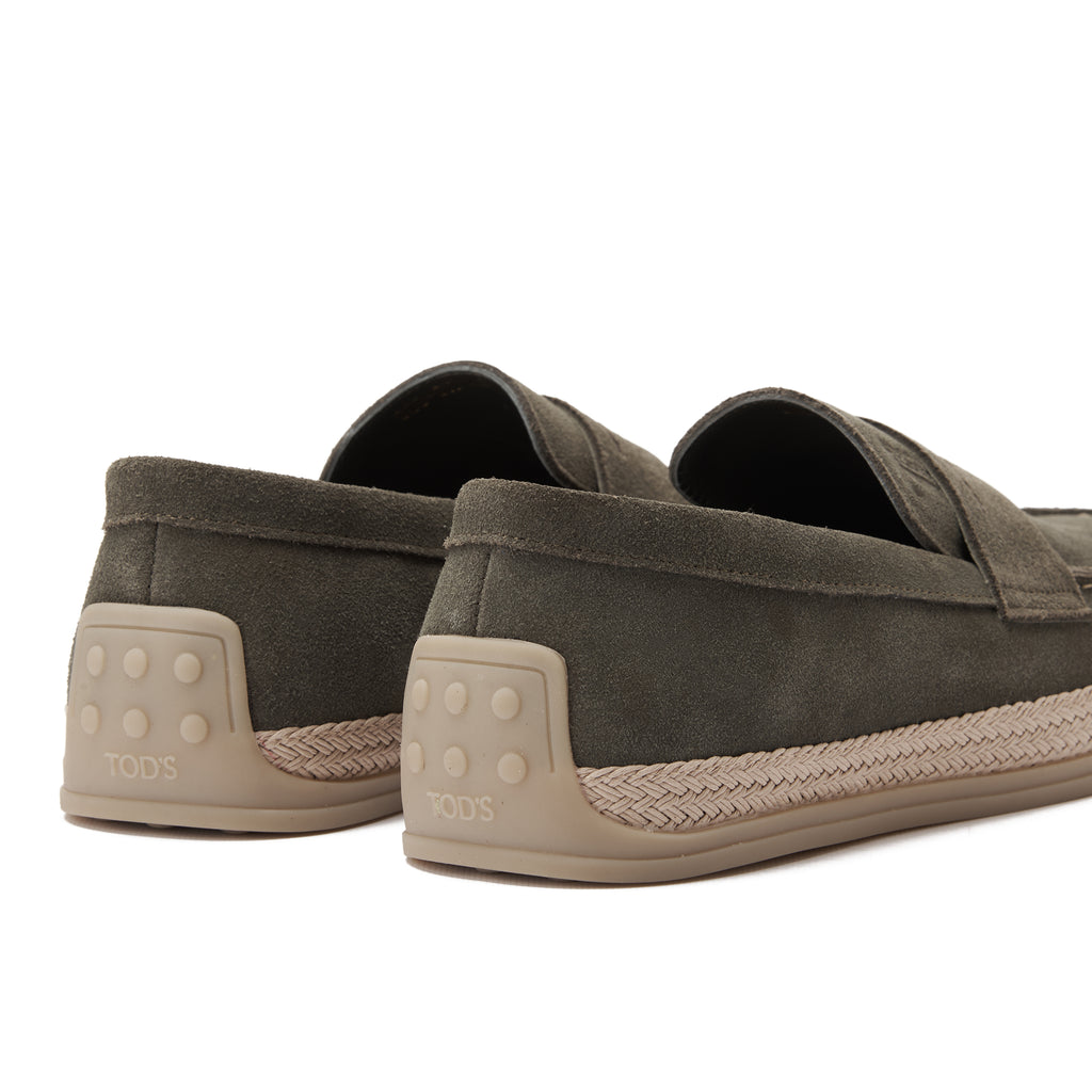 Olive Tod's In Suede Loafers Luxury Shoes