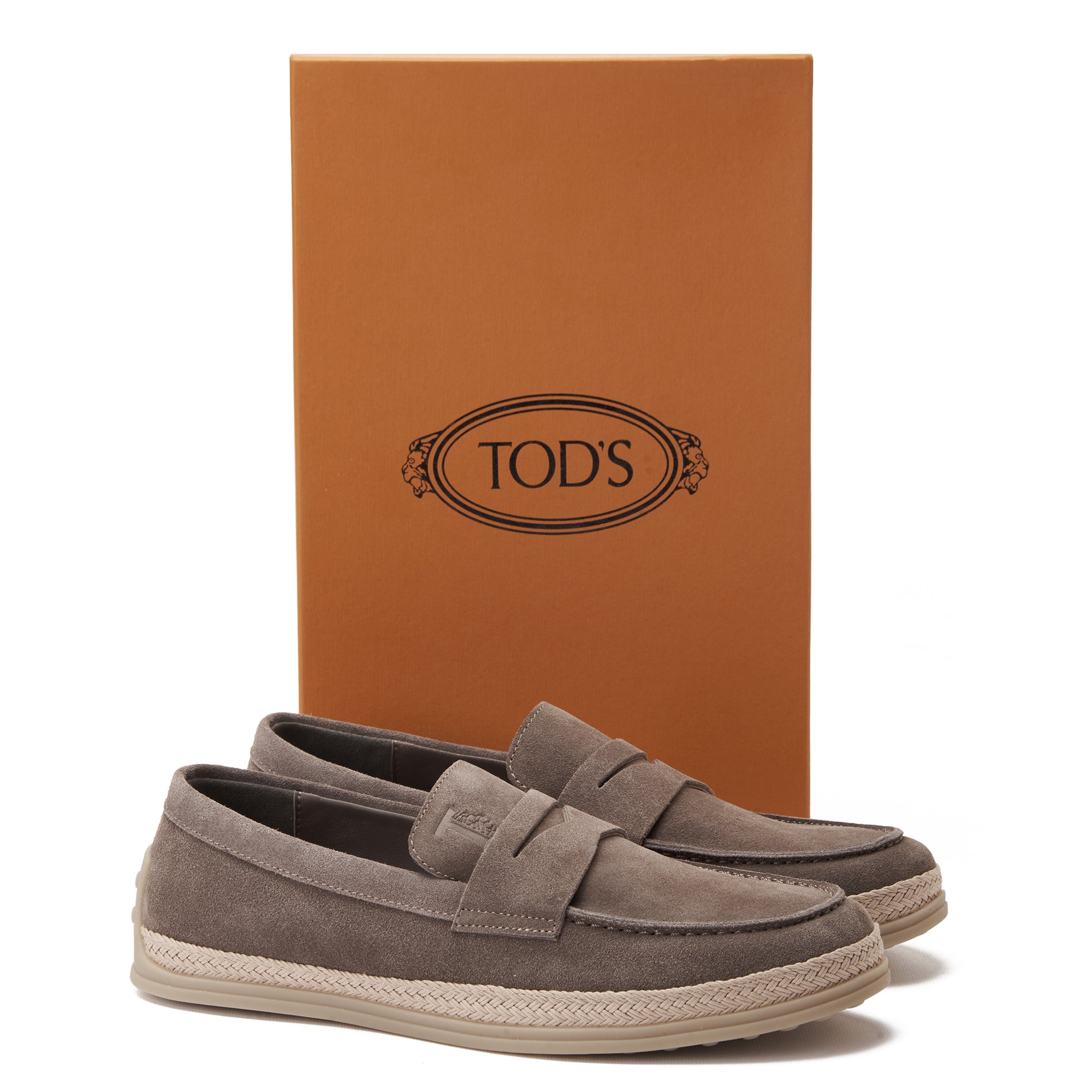 Gray Tod's In Suede Loafers Luxury Shoes
